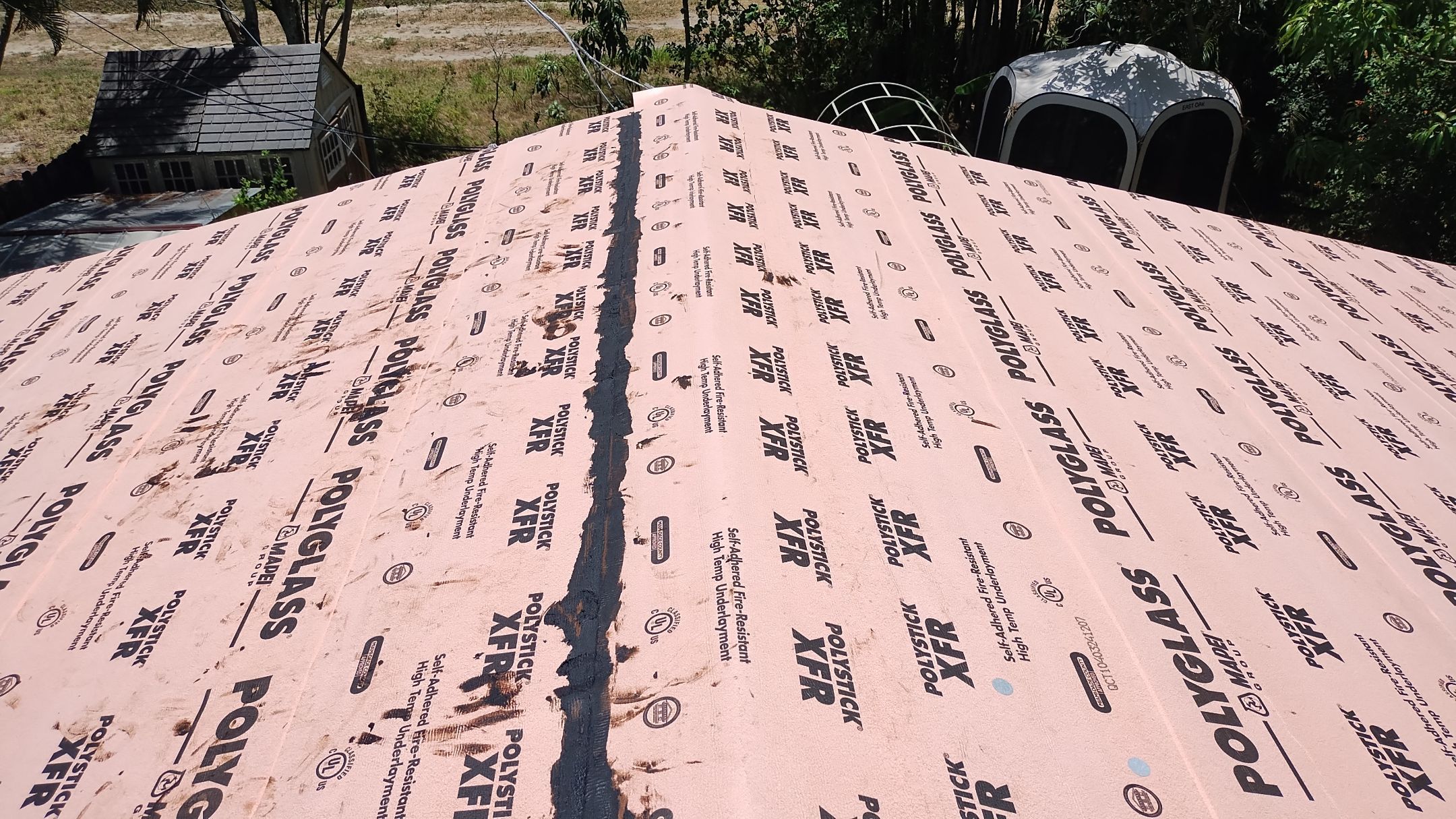 Residential Roofing Installation using 1" Nail strip metal roof by BLUES BROTHERS ROOFING