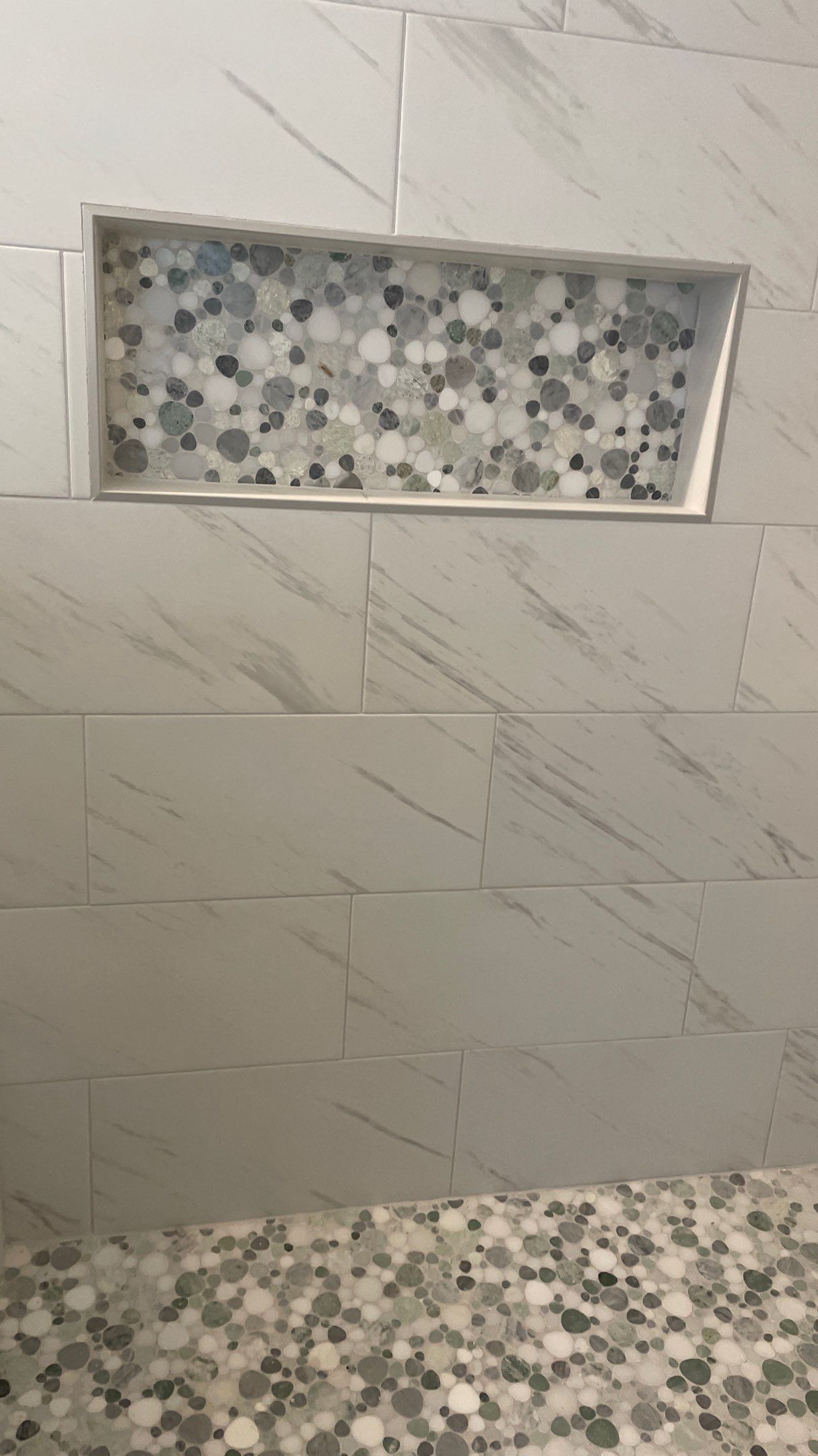 Bright Bathroom Remodel with Wall Removal, Stand Alone Tub and New Vanity by Footprints Floors of Coastal Carolina