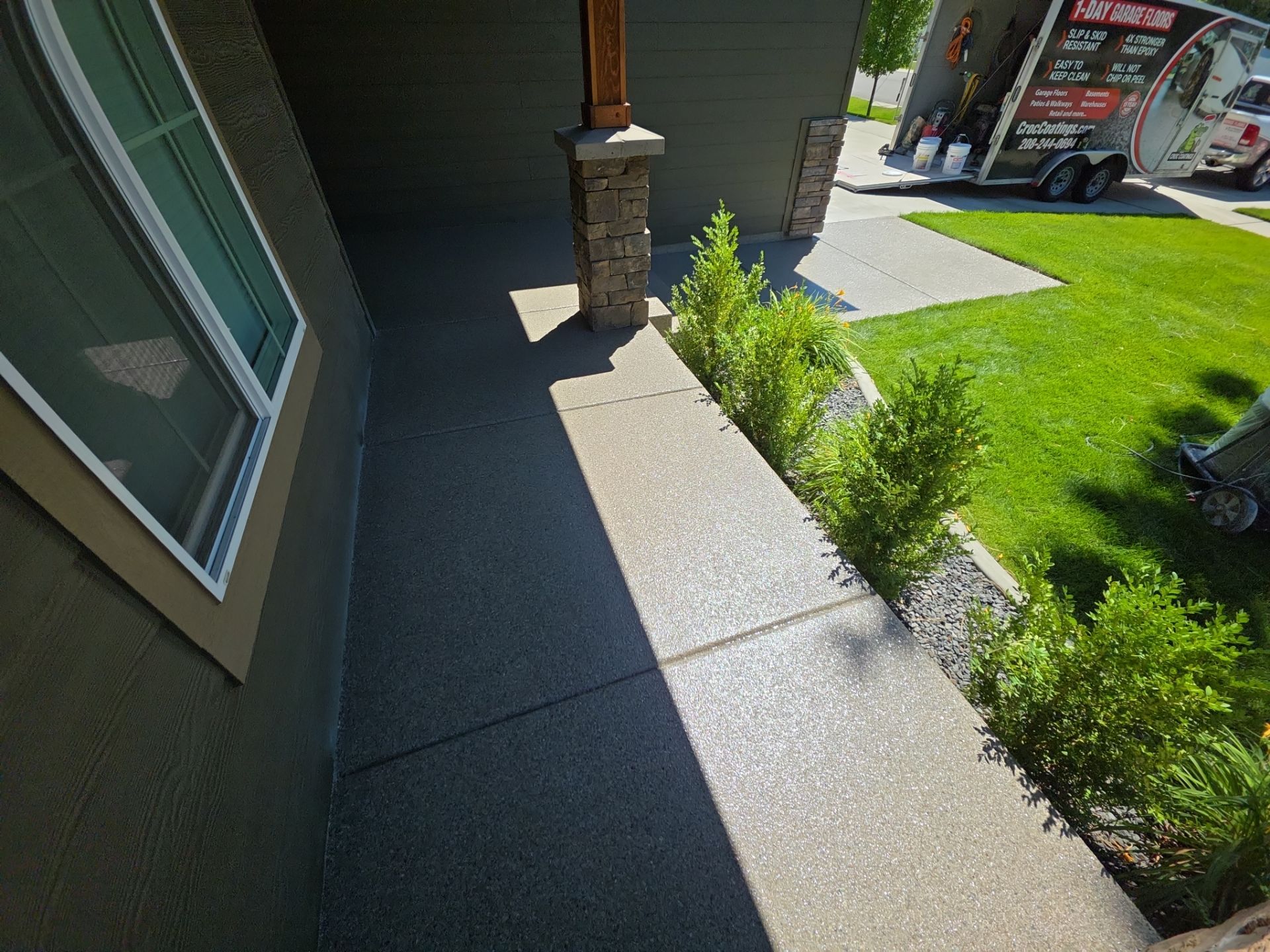 Patio Transformation using Flint by Croc Coatings, LLC