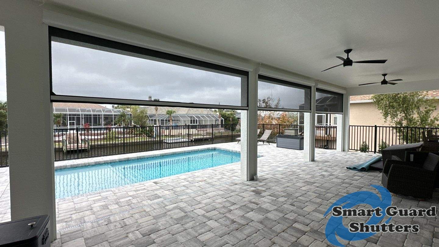 Retractable Screen in White/Black by Smart Guard Shutters