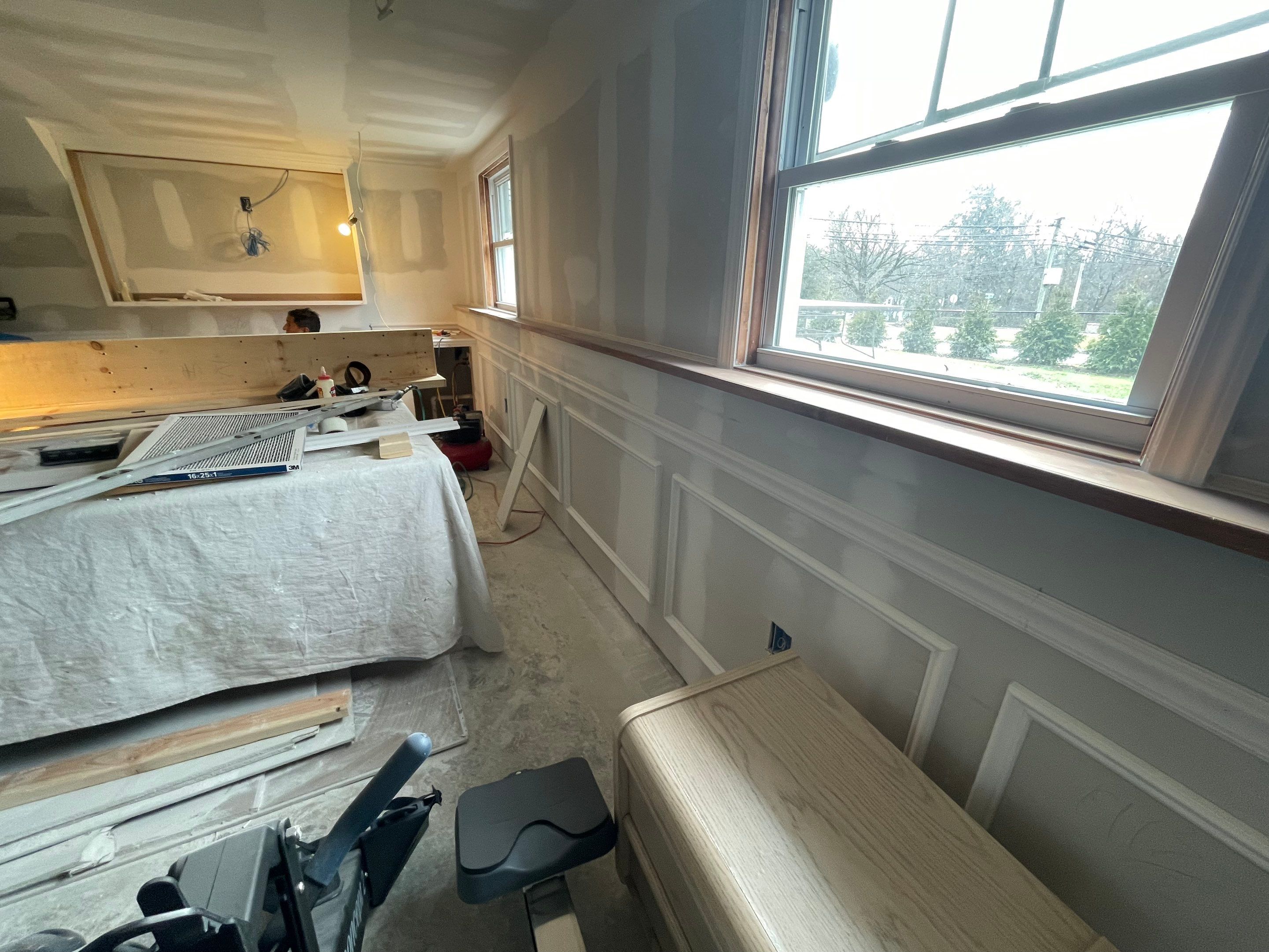 Basement Remodel using Wood by Home Concepts Construction