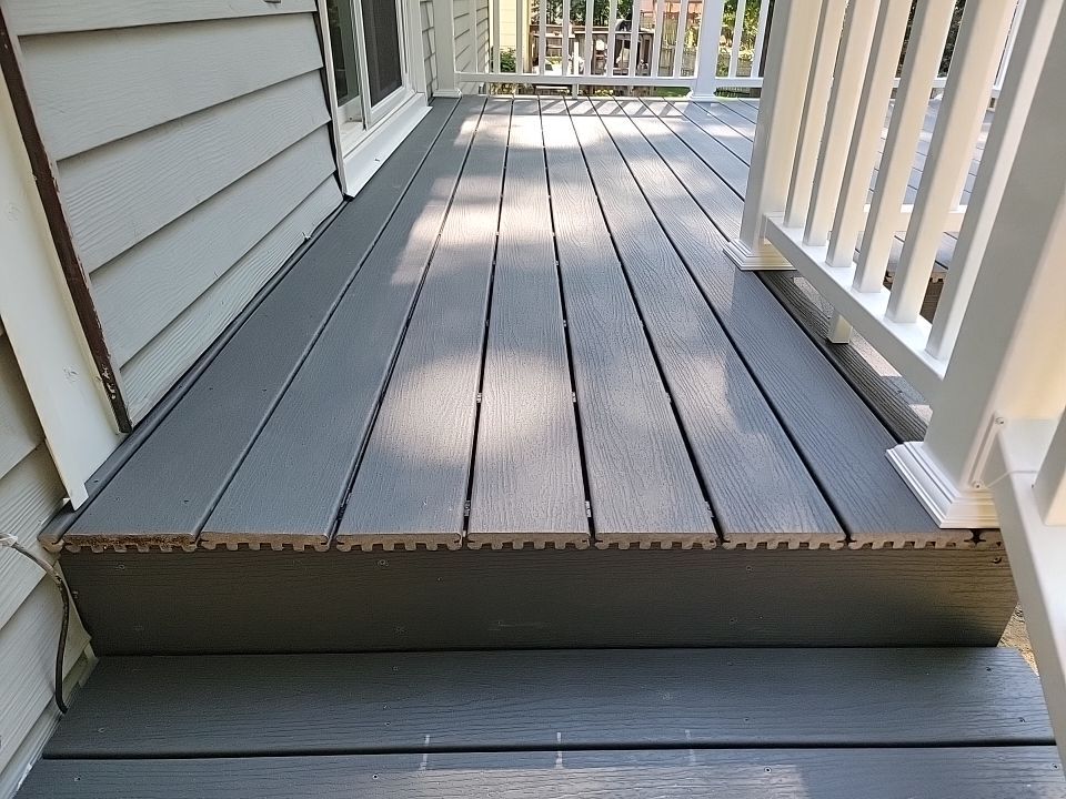Deck Installation using TIMBERTECH DECKING by Avalon Roofing and Exteriors