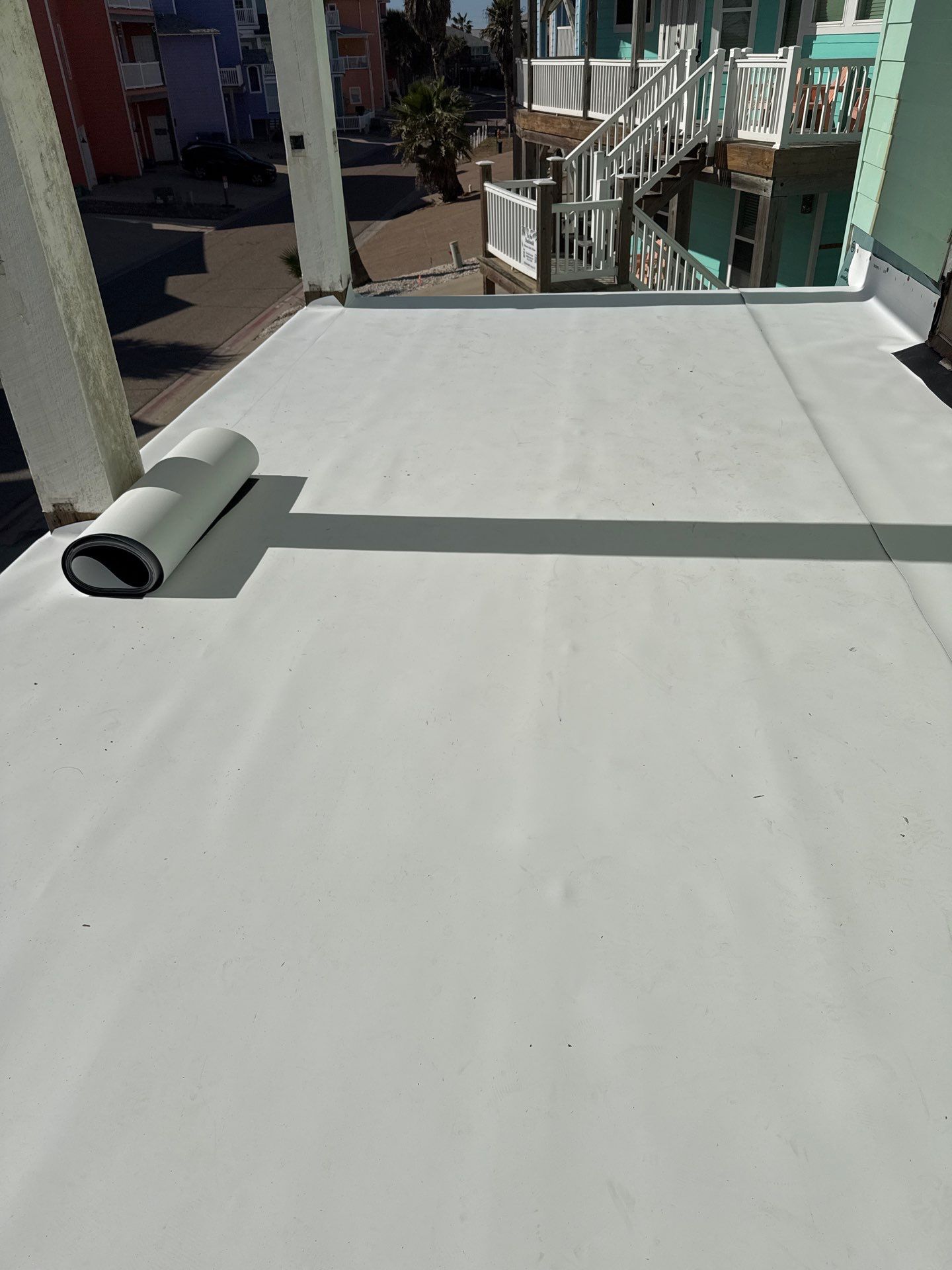 Walk Out Patio Cover by Bayfront Roofing and Construction