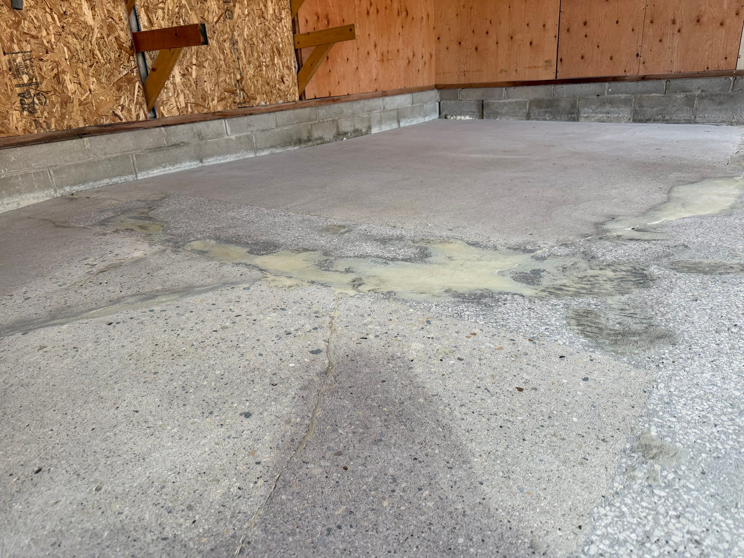 Multi-Colored Epoxy Garage Floor Coating and Concrete Stair Restoration by Select Painting, Coatings & Garage Cabinets