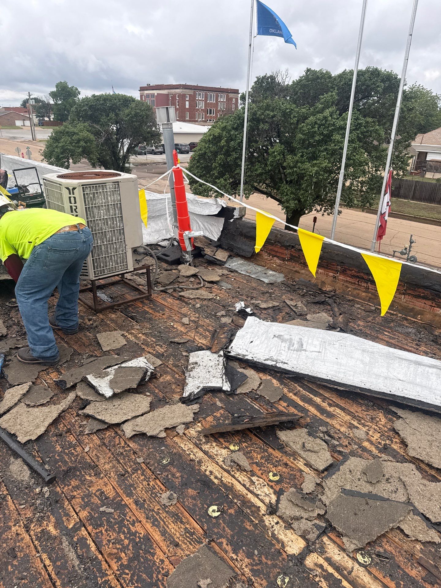 Hollis High School Comprehensive TPO Roof Replacement and Restoration by Secondary Rhodes