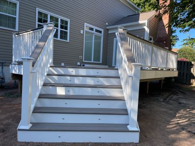 Deck Installation using Trex Rocky Harbor Decking