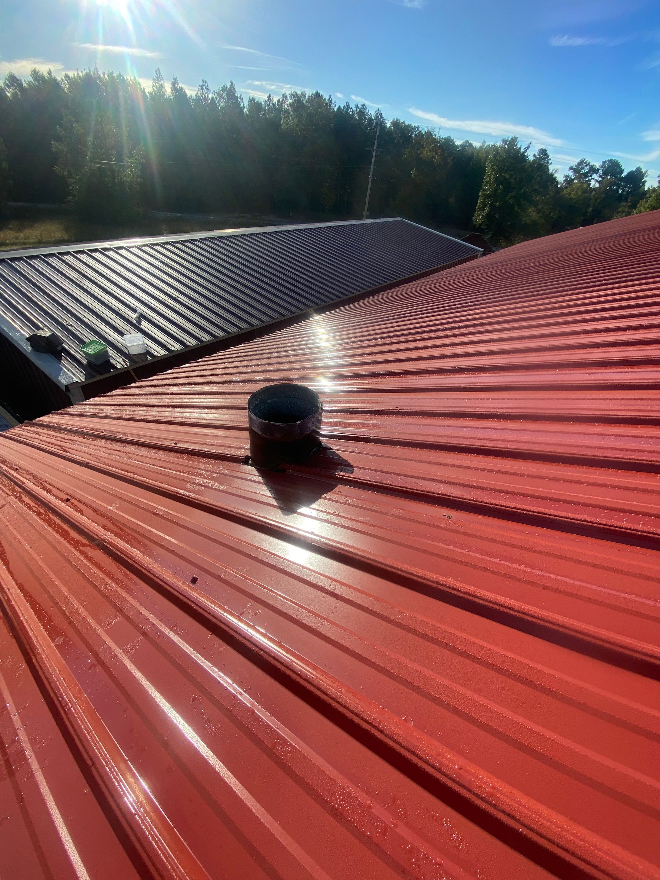 Residential Metal Roof Replacement using Reed's Metals: 26 GA. Colored Residential Metal Panels (Barn Red) by Hostetler Roofing