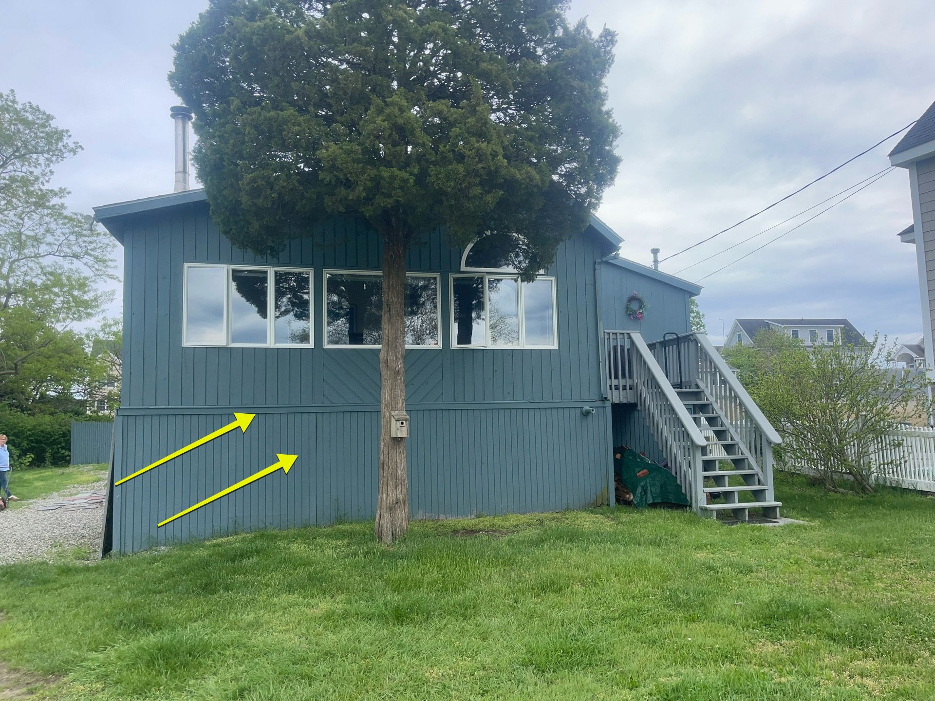 Siding Repair using New wood siding using T1-11 by A Plus Exterior