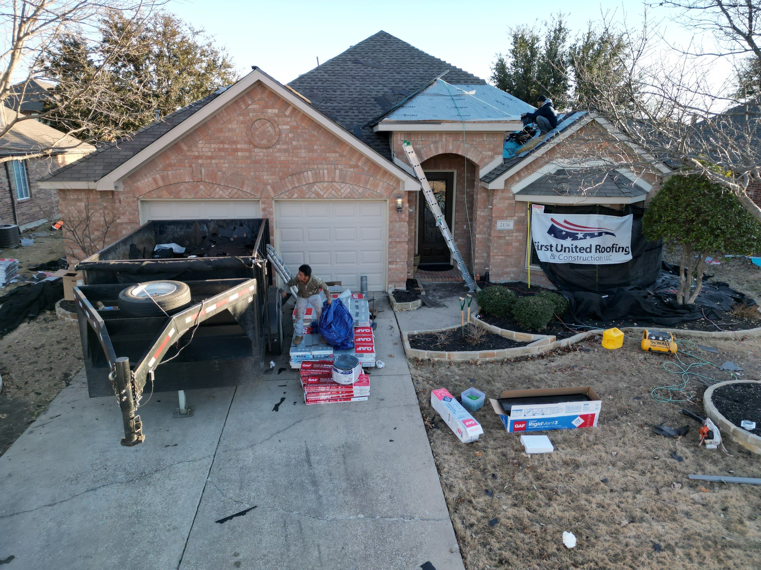 Roof Replacement for an awesome client! by First United Roofing & Construction