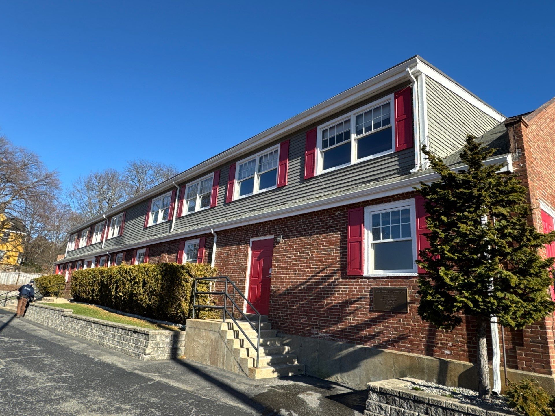 5" K-style Seamless Aluminum Gutters and 2x3 Downspouts in Brookline, MA by Gutter Pro Enterprises