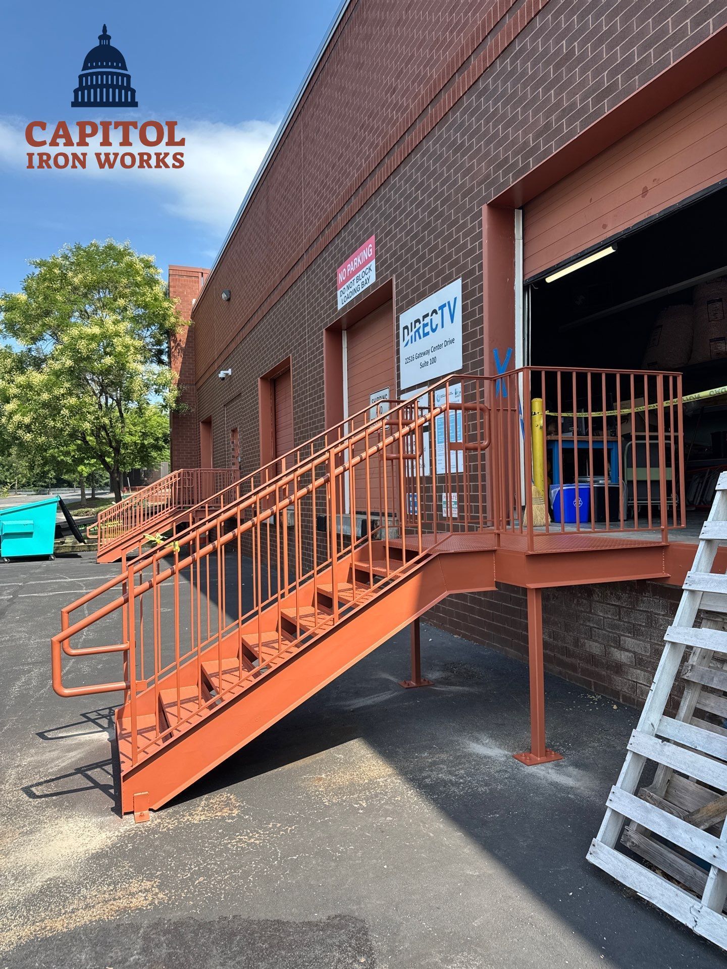 Industrial Structural Staircase & Pipe Railings – Gateway Center – Gaithersburg, MD by Capitol Iron Works