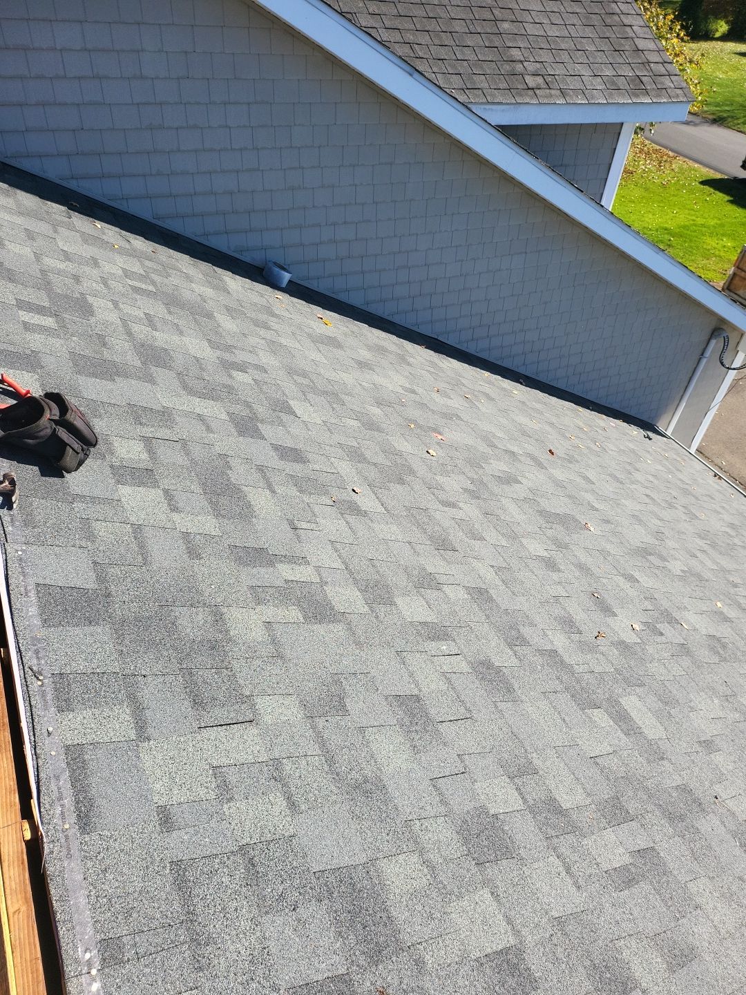 Residential Roofing Installation using Owens Corning TruDefinition Estate Gray by A Plus Exterior