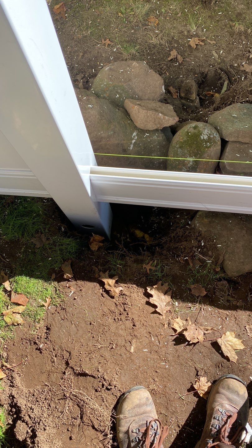 Fence Installation using Vinyl Fence  by A Plus Exterior