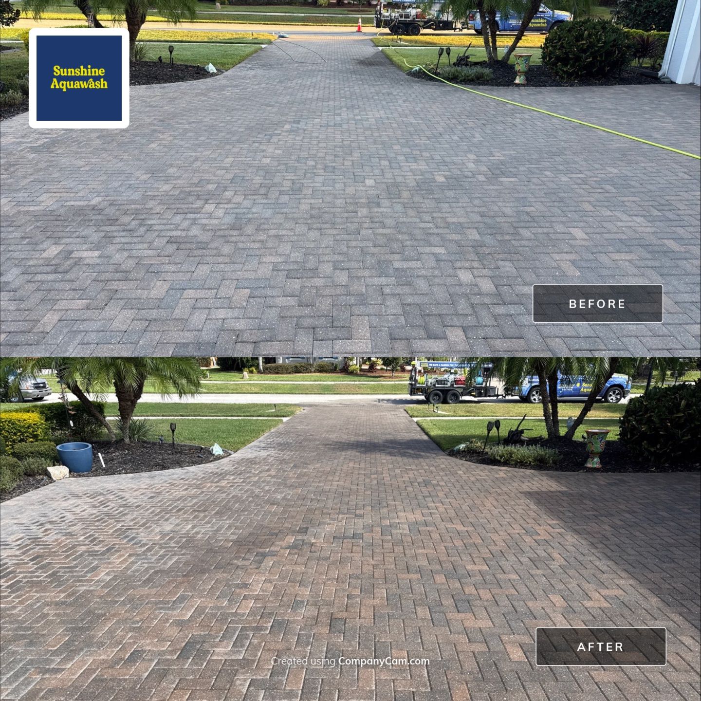 Paver Driveway, Pool Deck, Outdoor Furniture & Culvert Cleaning in Winding River Community, Bradenton, FL | Sunshine AquaWash by Sunshine AquaWash