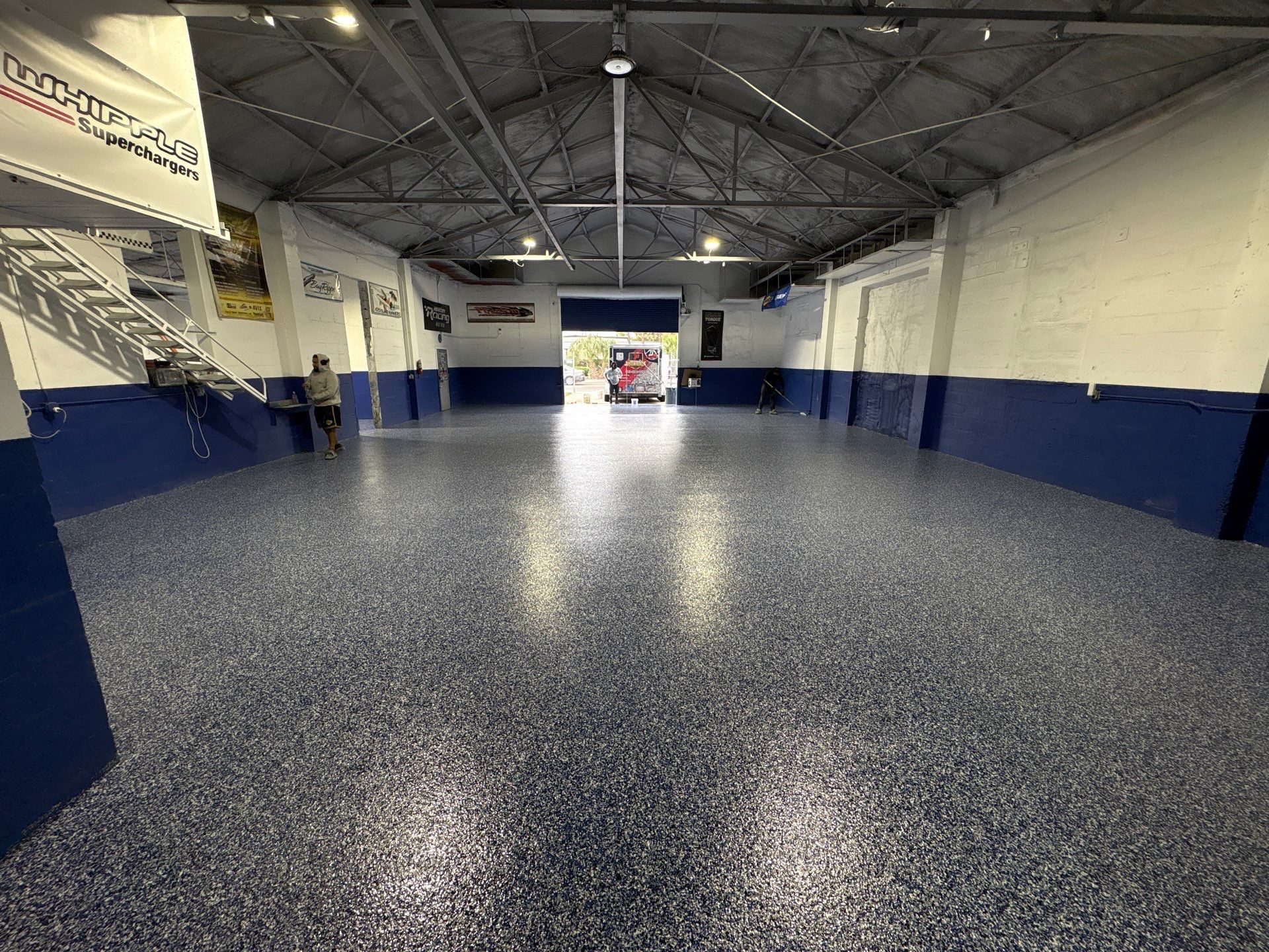 Commercial Floor Upgrade – Orbit Flake System Installation by Performance Floors & Coating