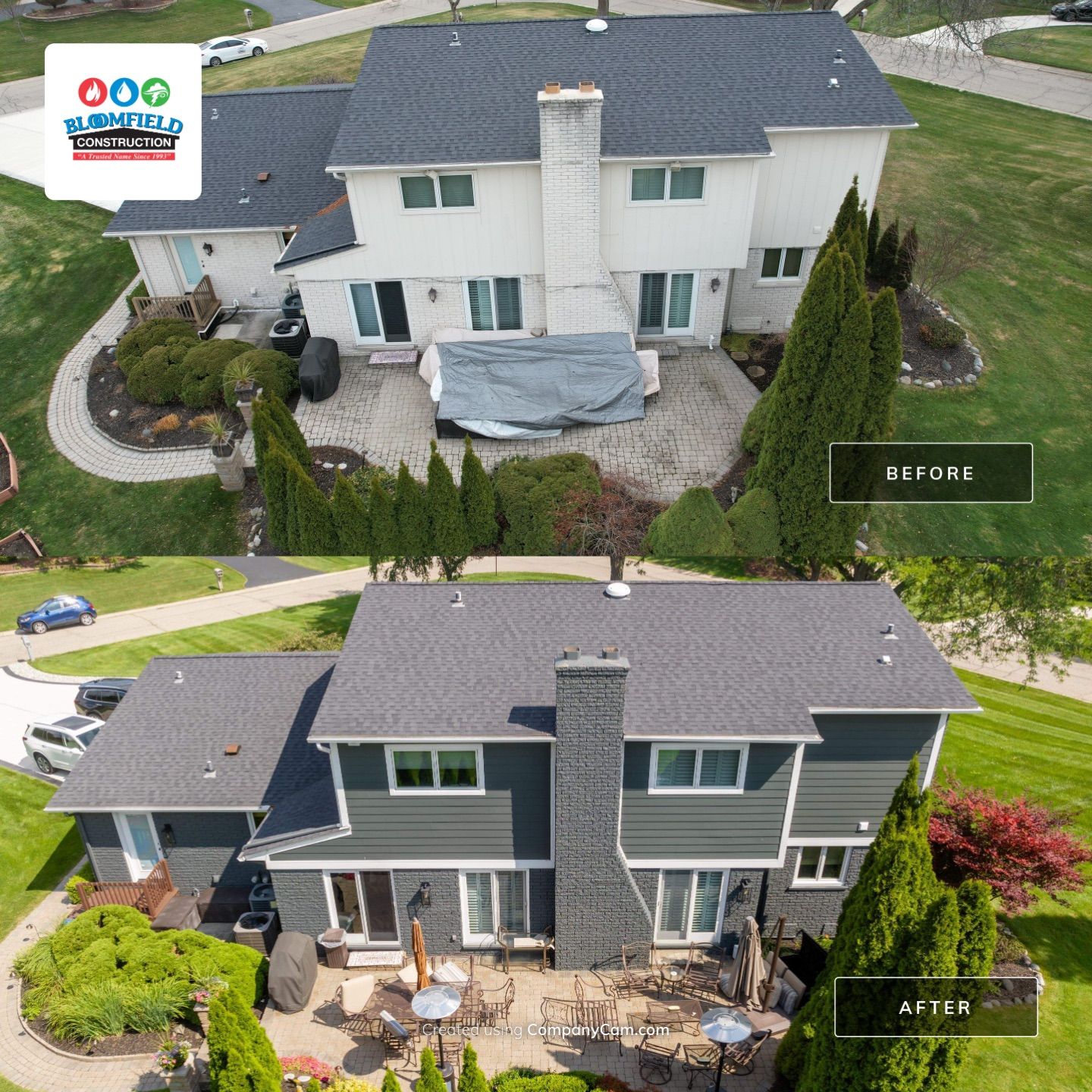 Siding Installation using James Hardie by Bloomfield Construction & Restoration