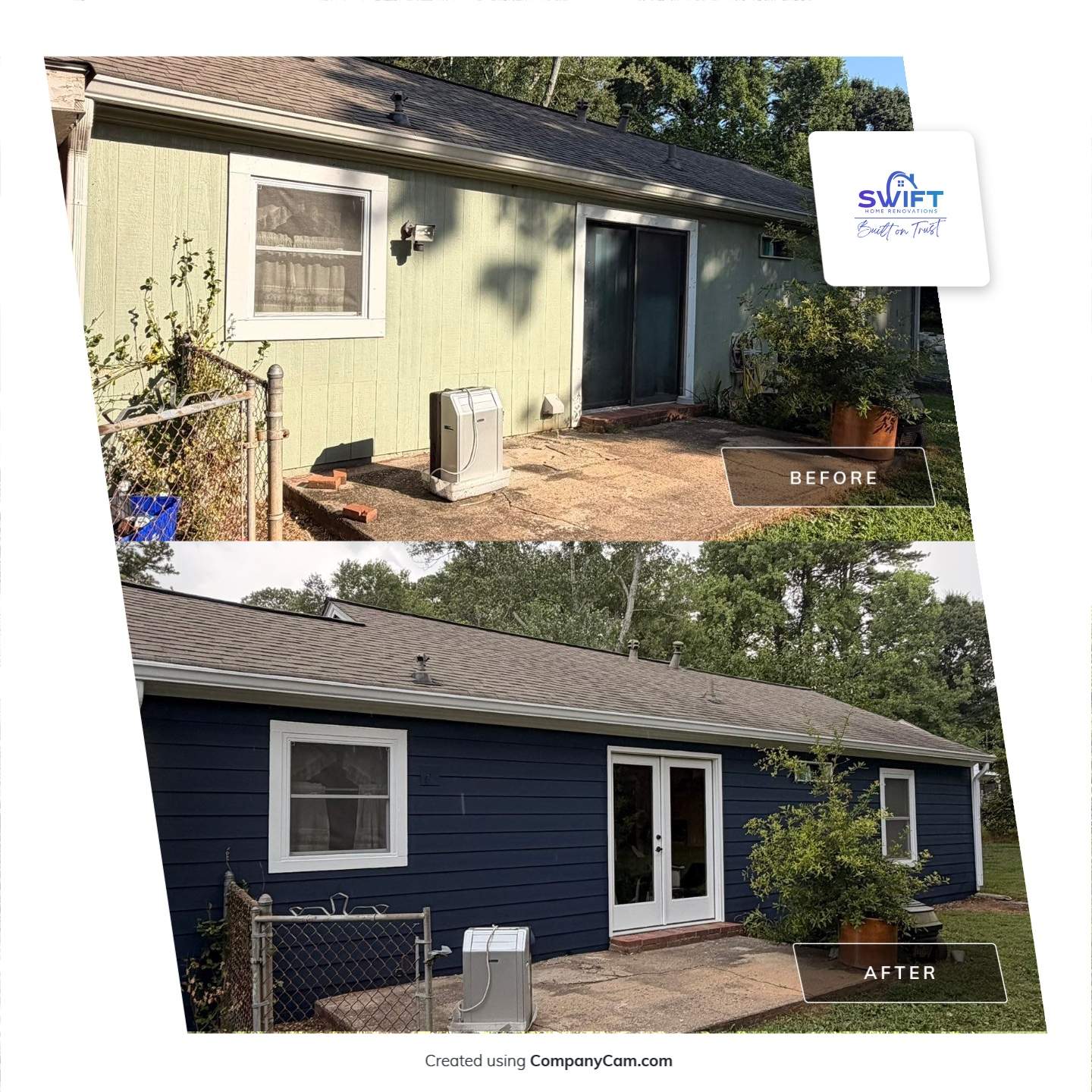 Full Exterior Siding Replacement and Door Installation in Smyrna by Swift Home Renovations