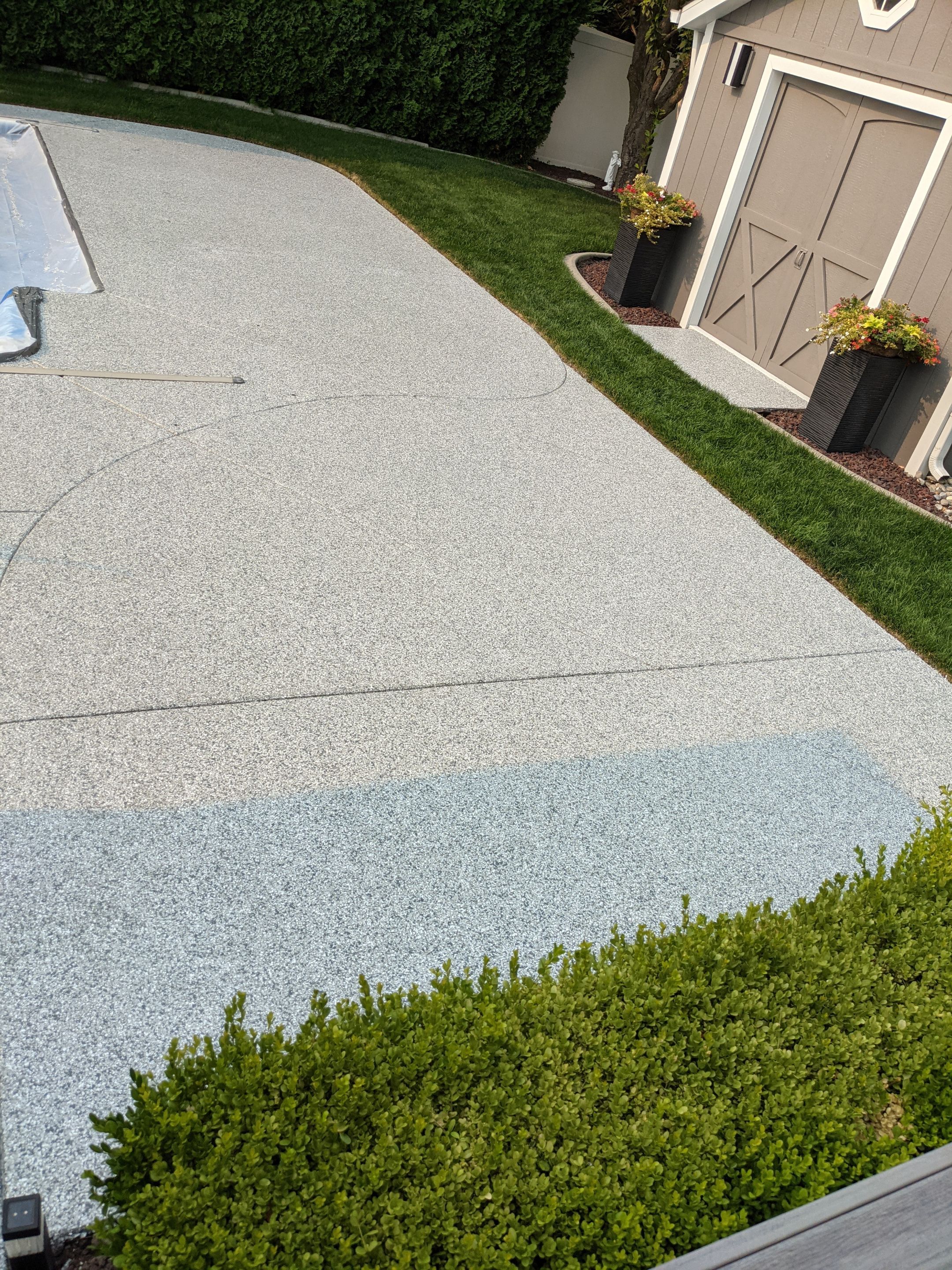 Pool Deck Transformation using Slate Stone by Croc Coatings, LLC