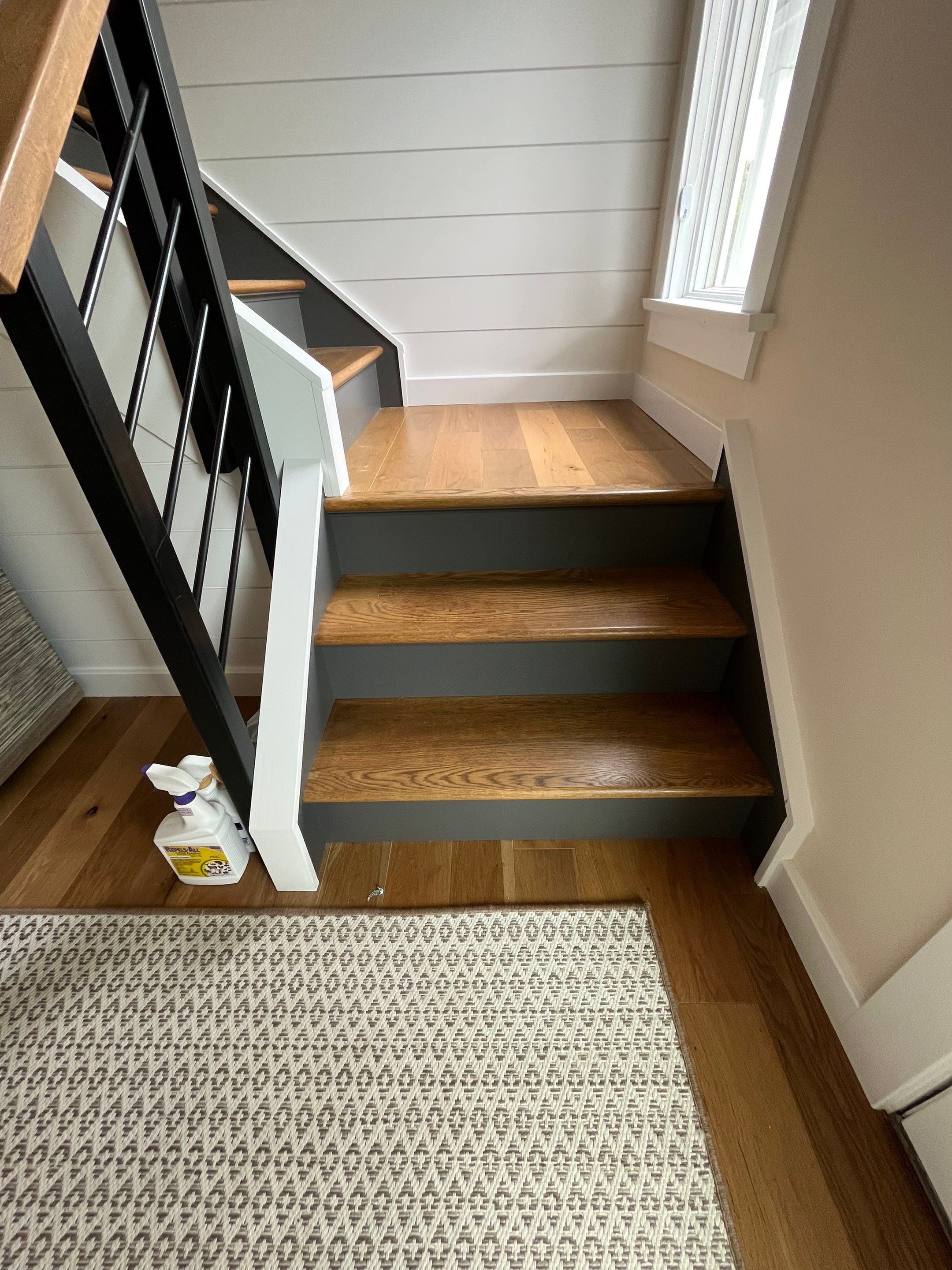 Shiplap Wall, Stairs Treads & Railings by FreshCoat Works LLC