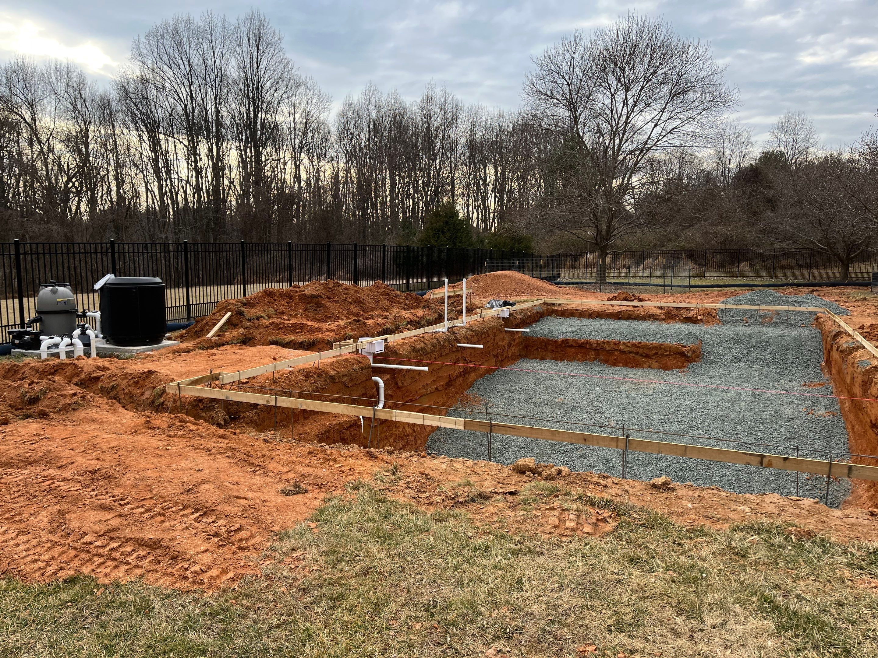 Gunite Pool w/ Raised Waterfall and Autocover  by Elysium Pools