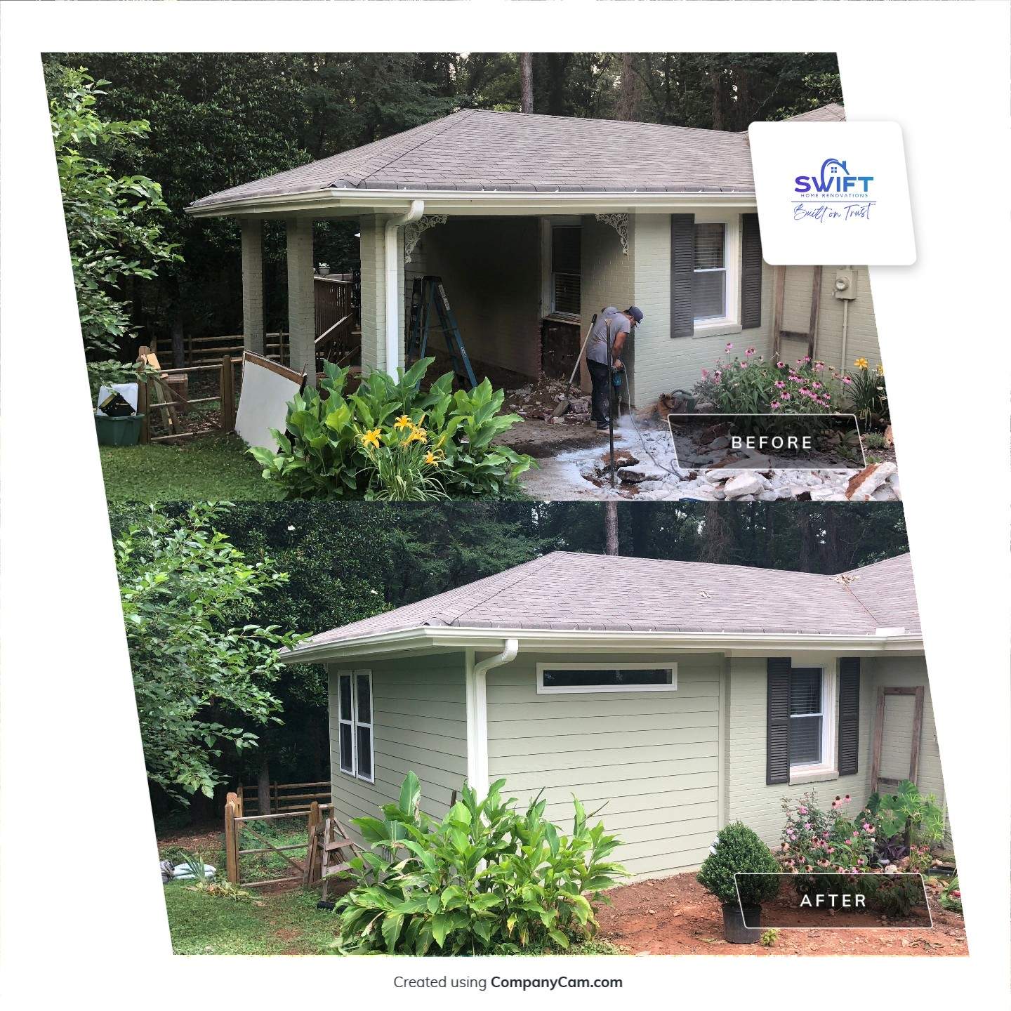 Exterior Remodeling and Patio Enclosure in Decatur by Swift Home Renovations