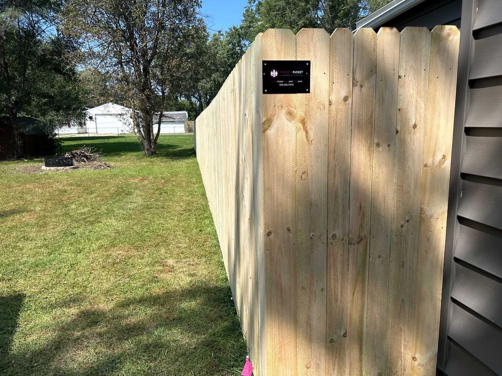 Treated Pine Privacy and Picket Fence Installation in Evansdale by Perfect Picket Fence and Stain