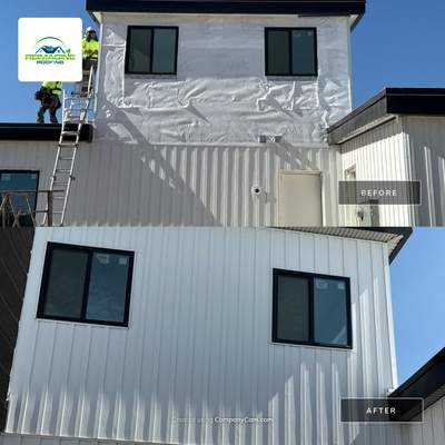 Polar White Metal Siding