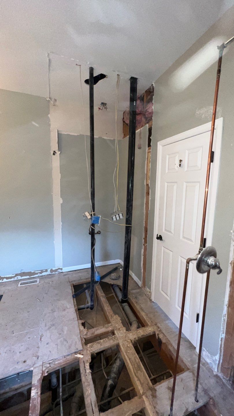 Two Bathroom Remodel  by Plumbing Connect Systems LLC