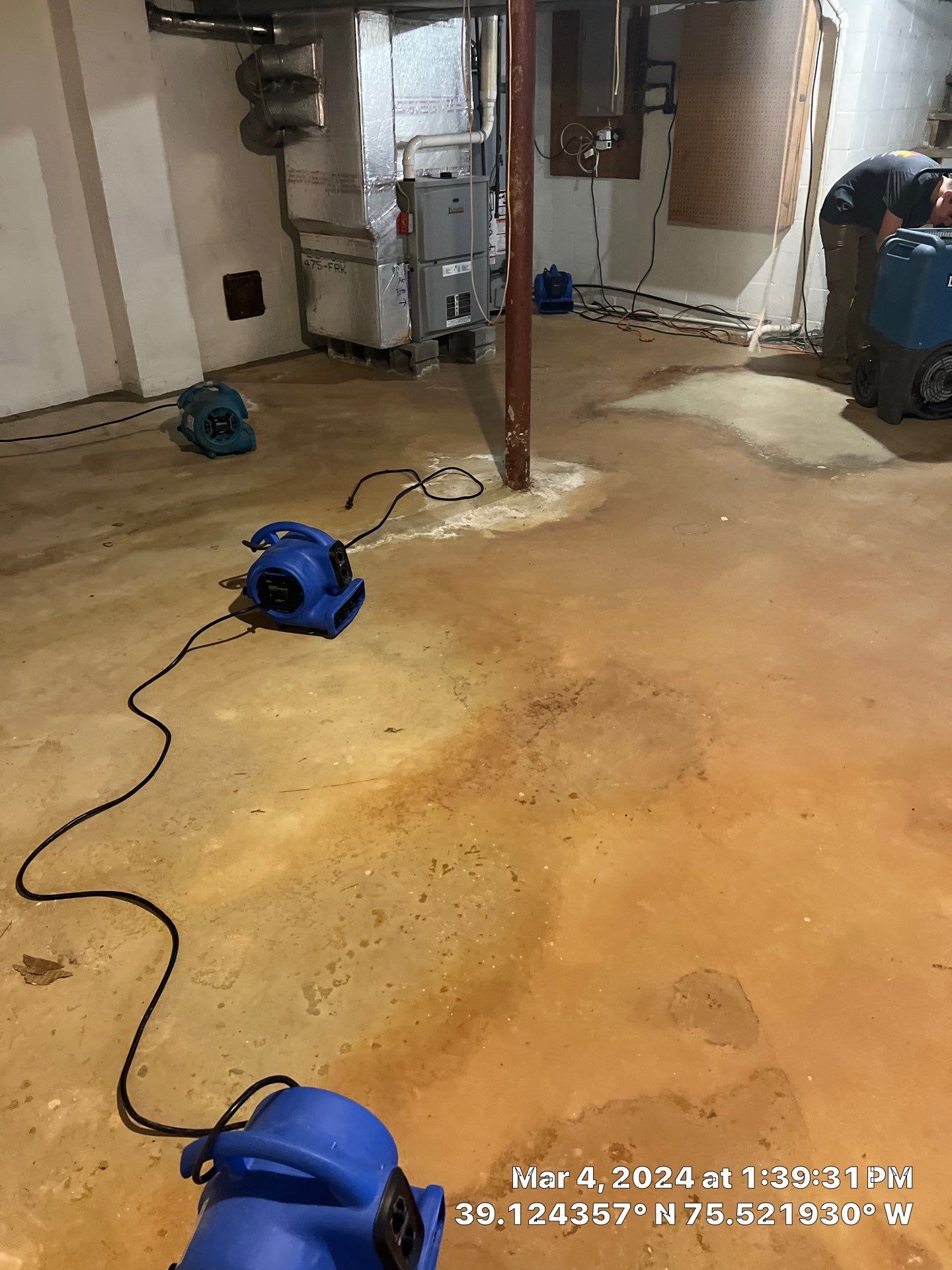 Water Damage Inspection & Basement Dryout – Middletown, DE by Healthy Home Solutions