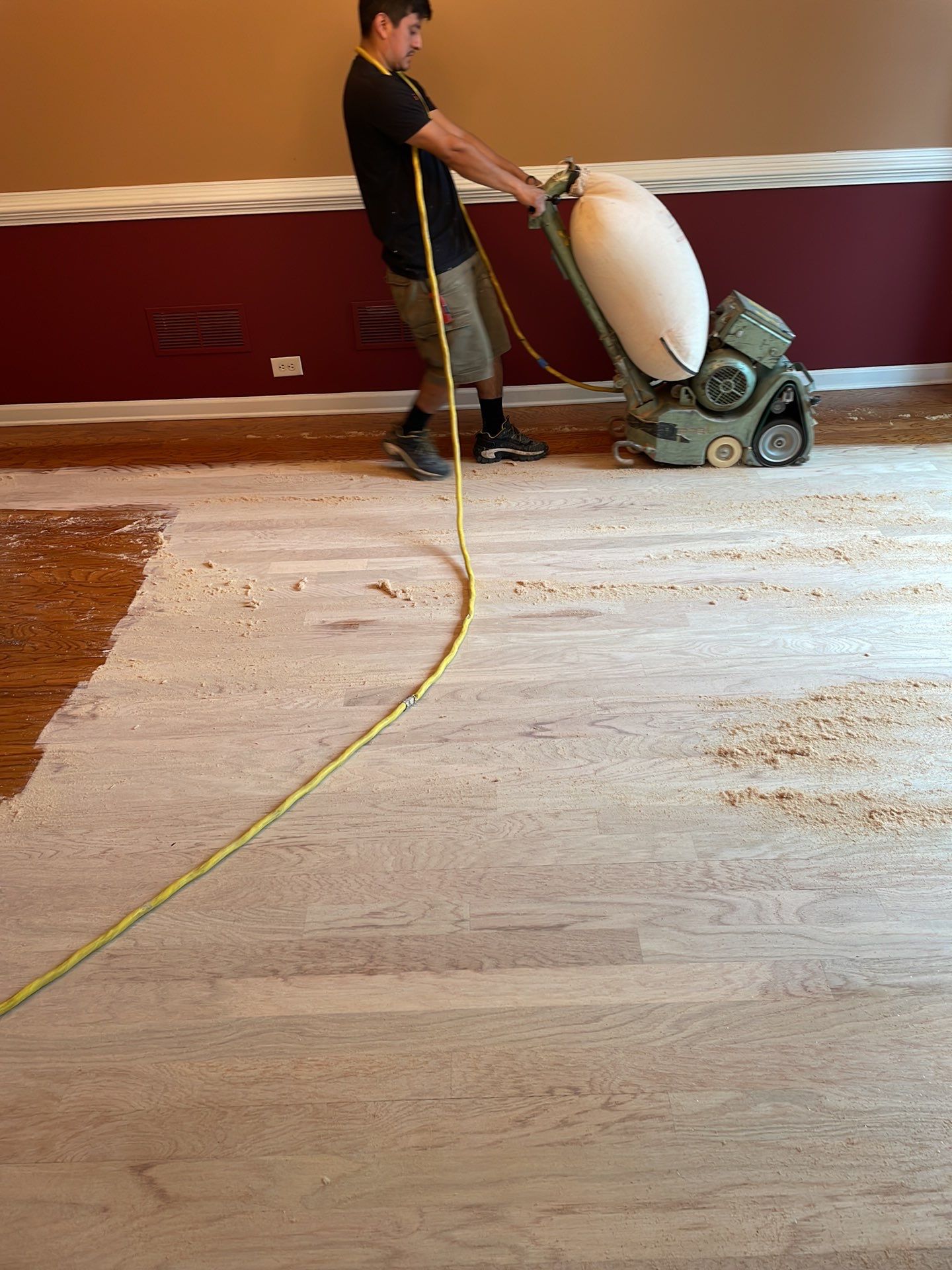 Red Oak refinish with English Chestnut by Footprints Floors of East Atlanta