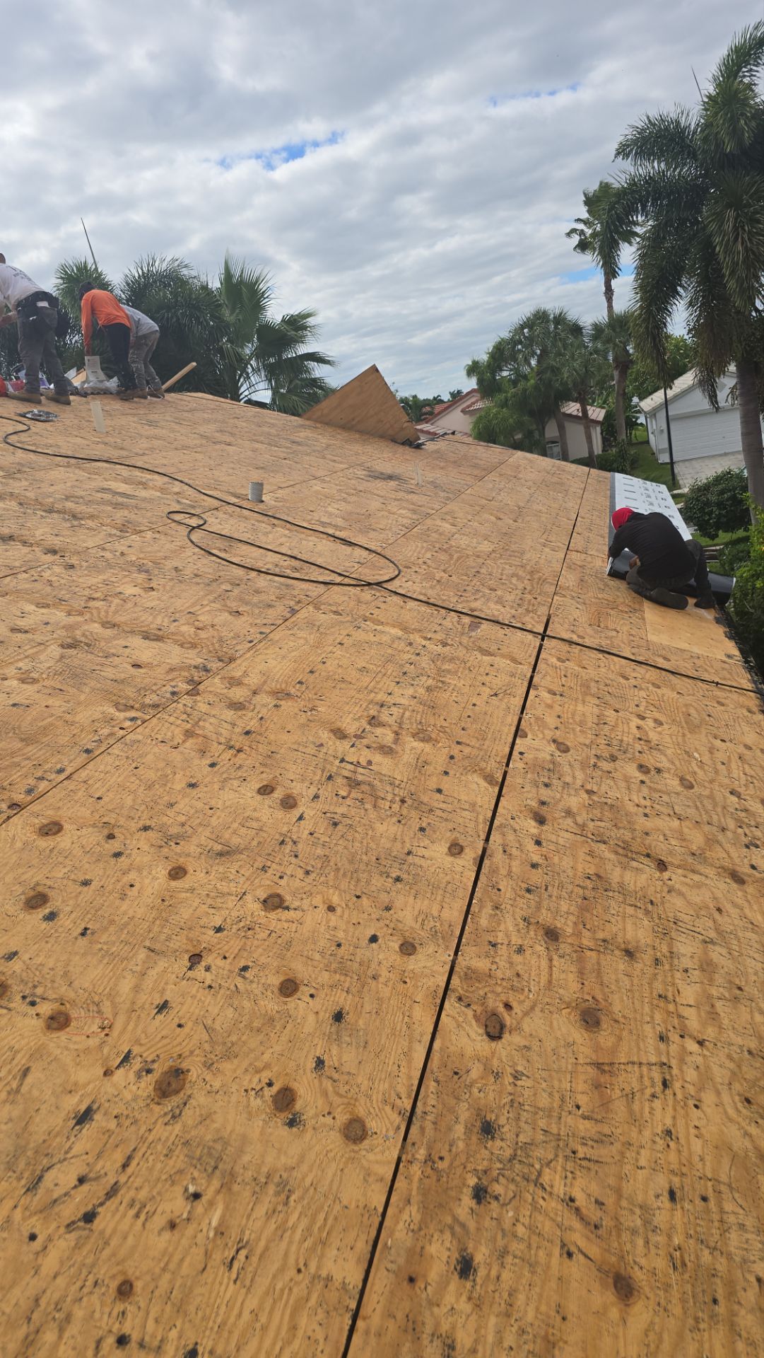 Concrete Tile Roof Replacement and Wood Decking Repair in Boca Raton by Aastro Roofing