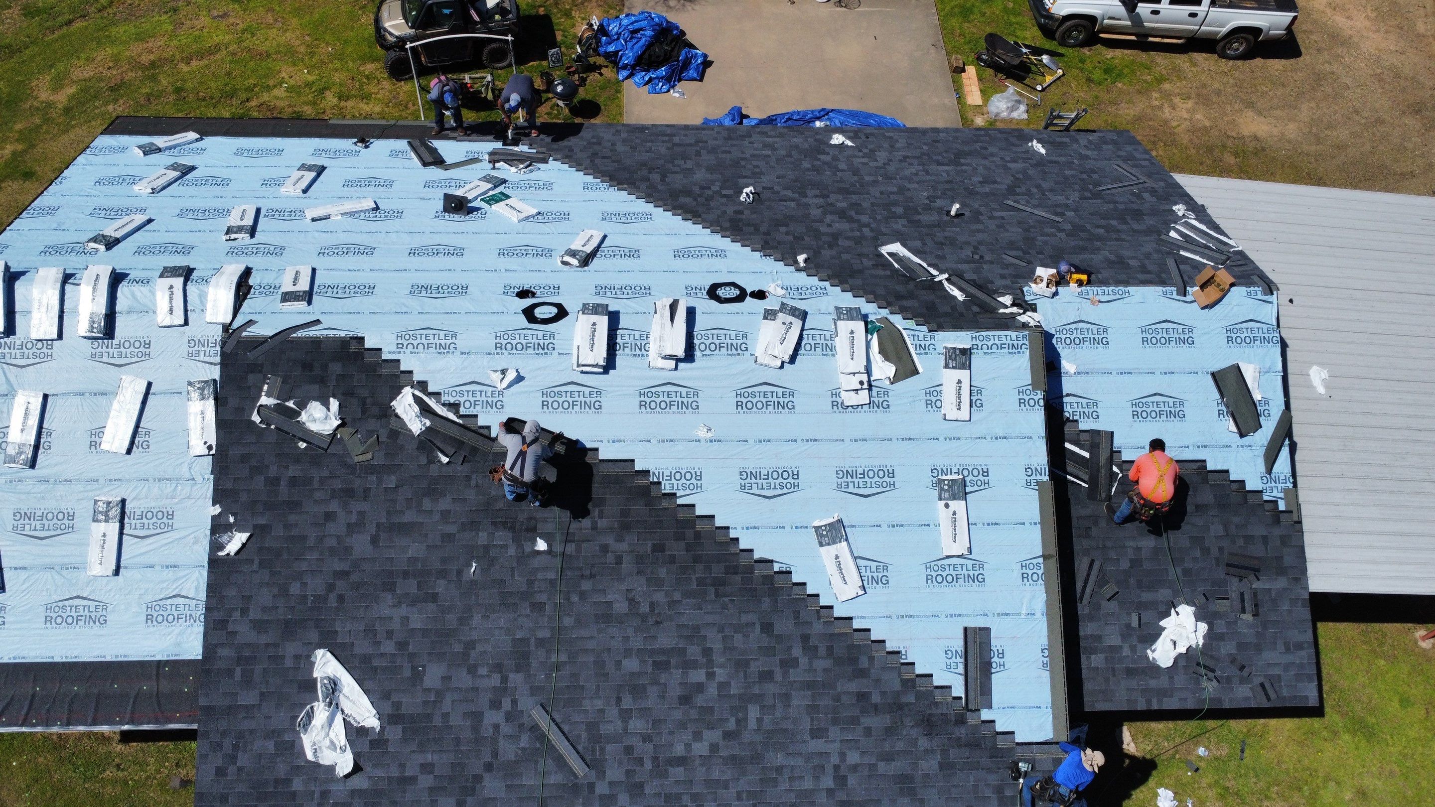 Residential Shingle Reroof using Malarkey Vista by Hostetler Roofing