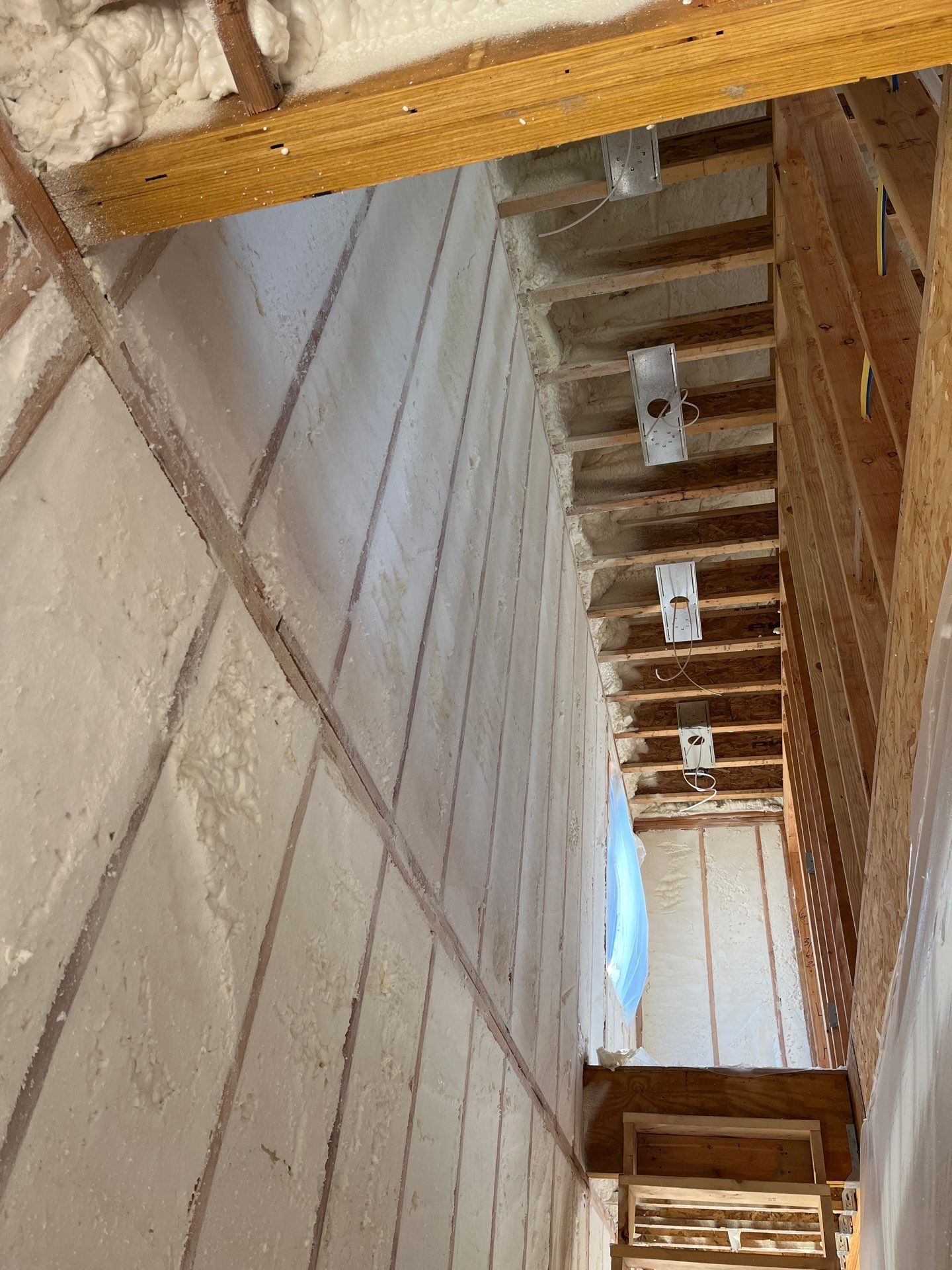 New Home Construction using open cell spray foam by NYS Foam & Energy