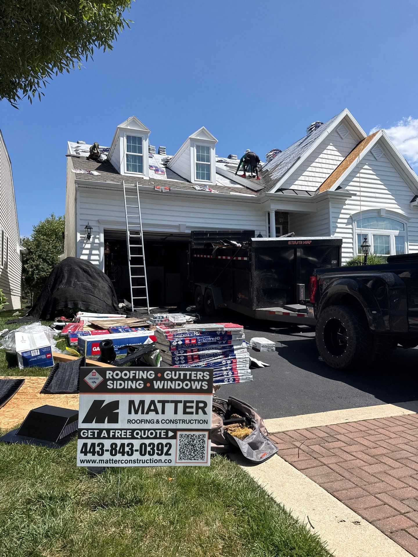 Residential Roofing Installation using GAF Timberline HDZ by Matter Construction, LLC