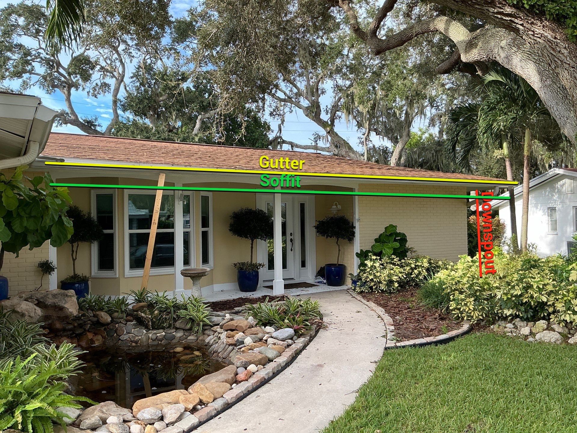 Custom Color Gutters Installed in Sarasota FL by Gutter Professors