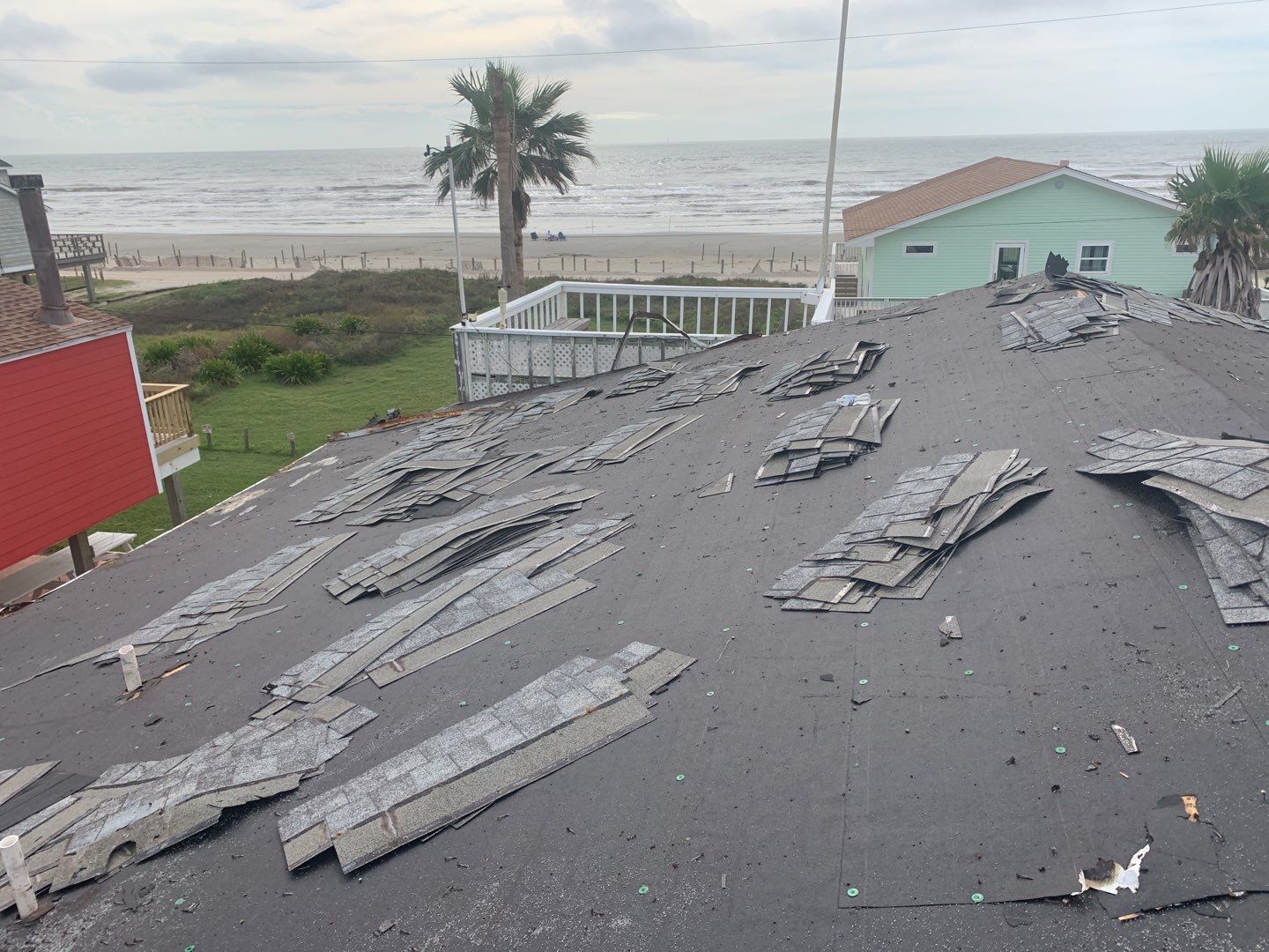 Galveston Waterfront Roof Installation In Progress by Elite Roofing LLC