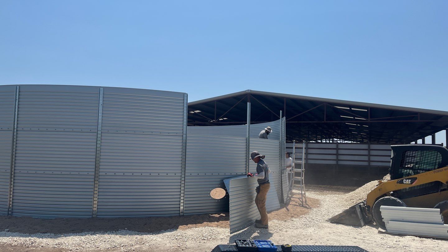 100K gallons for the horses and their arena! by Hill Country Rain Water