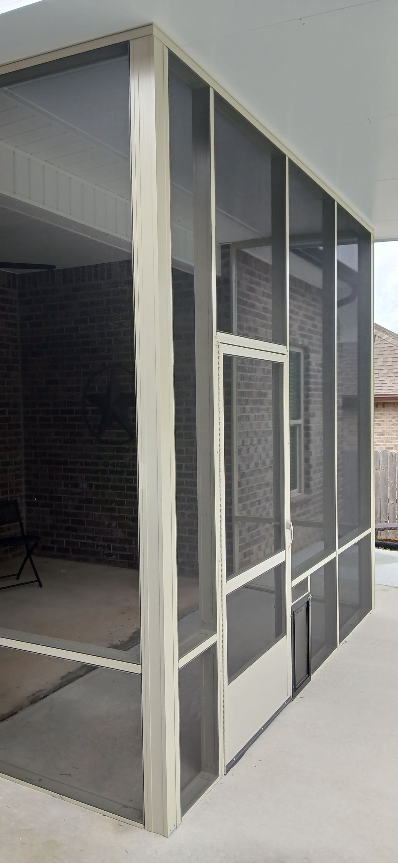 Screenroom Under Existing Canopy by Titan Sunrooms