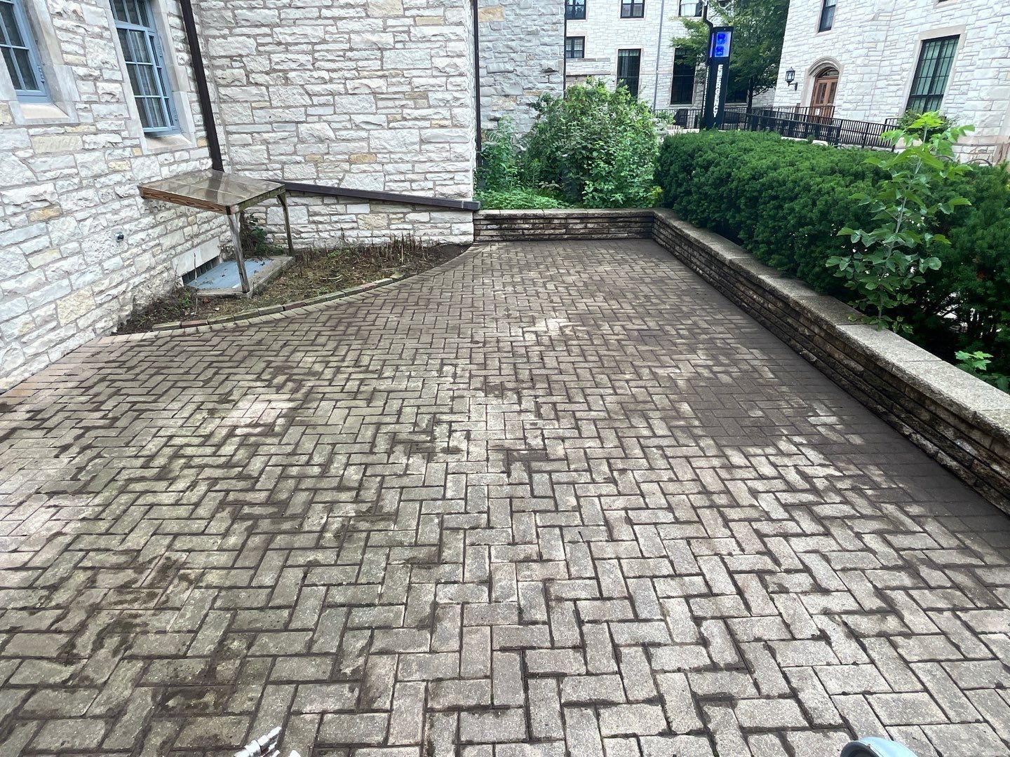 Brick paver cleaning. by Northern Power Washing LLC.