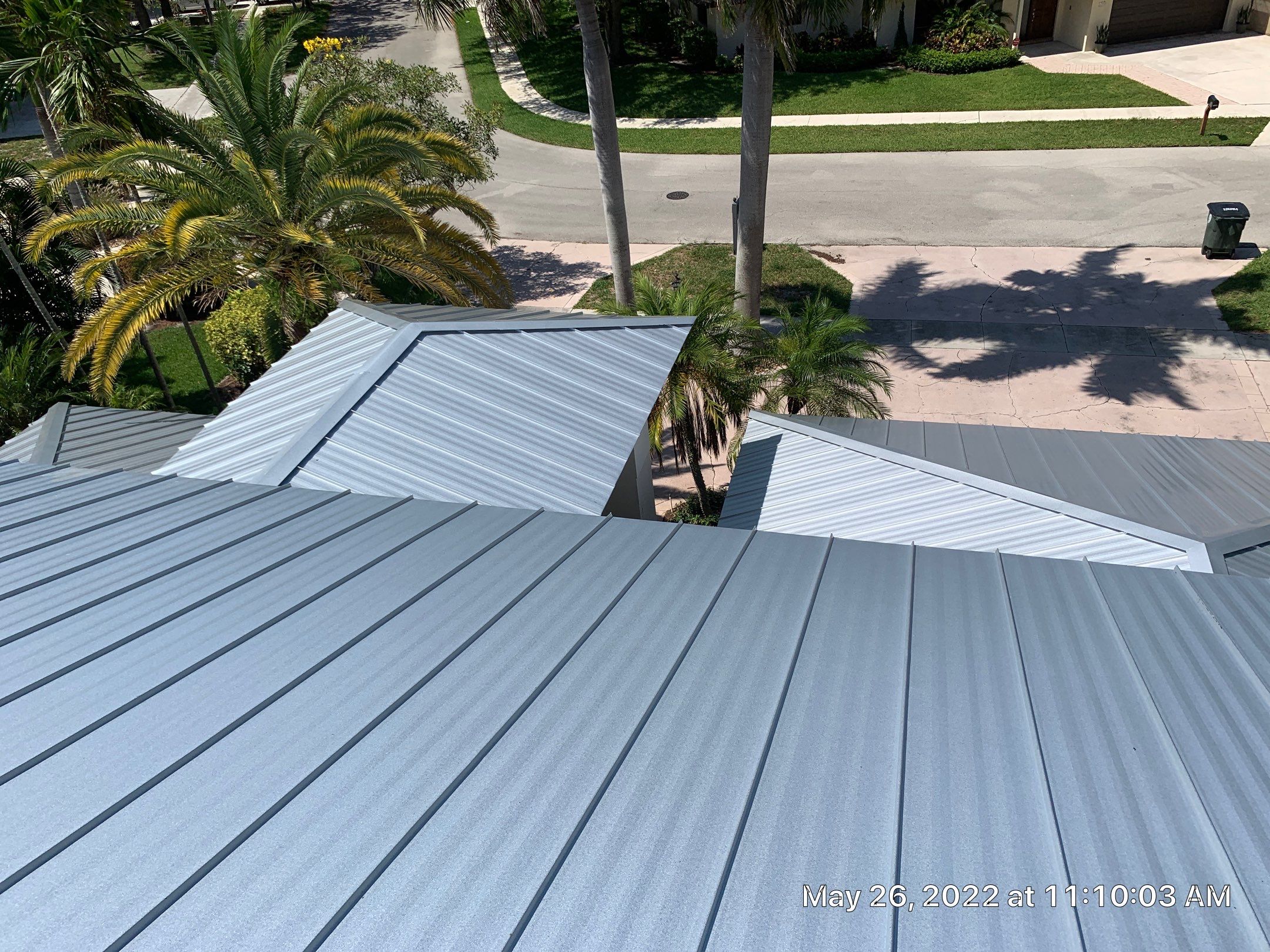 Residential Roofing Installation using 1" Nail strip metal roof by BLUES BROTHERS ROOFING