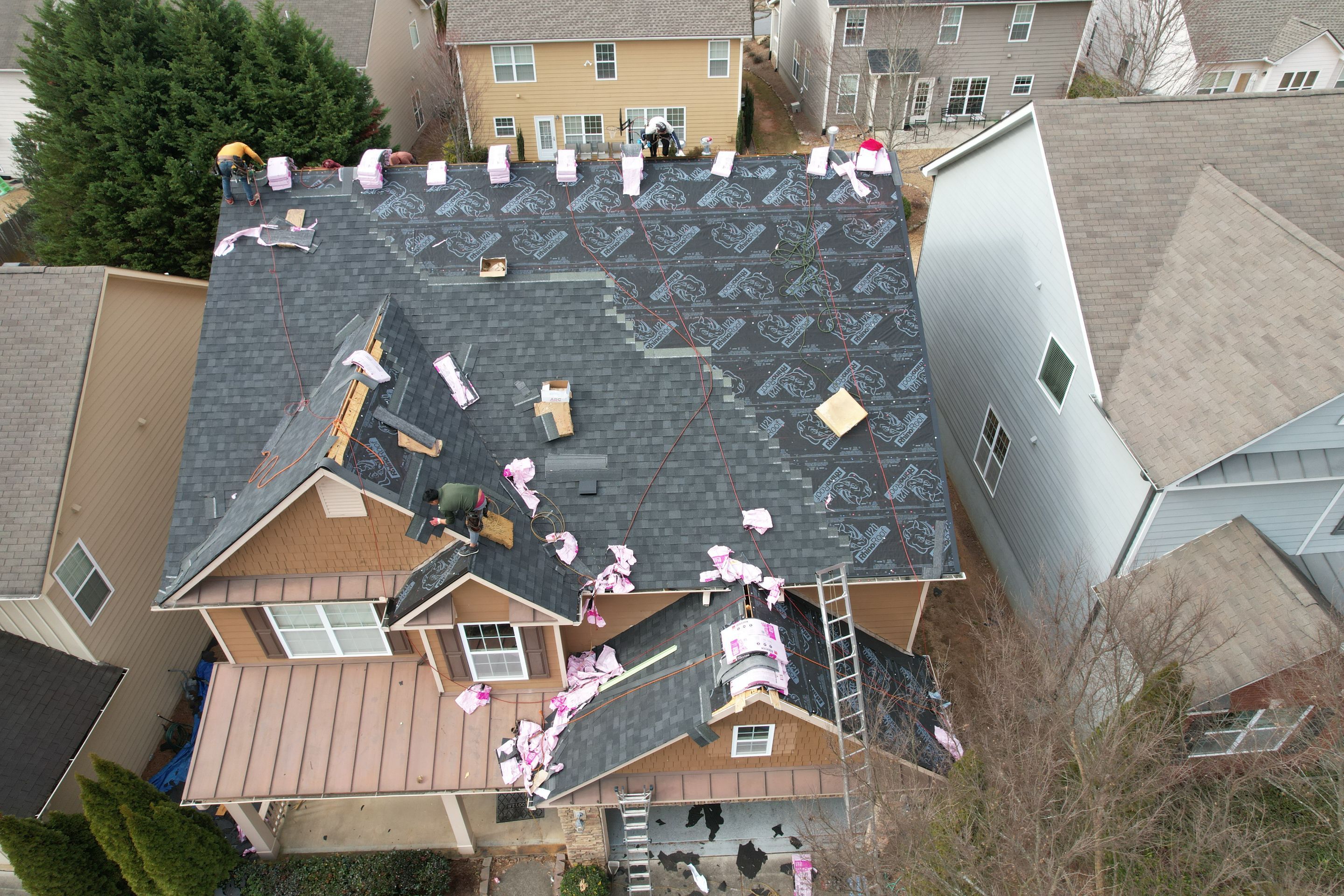 Residential Roofing Installation using Owens Corning by Inspector Roofing and Restoration