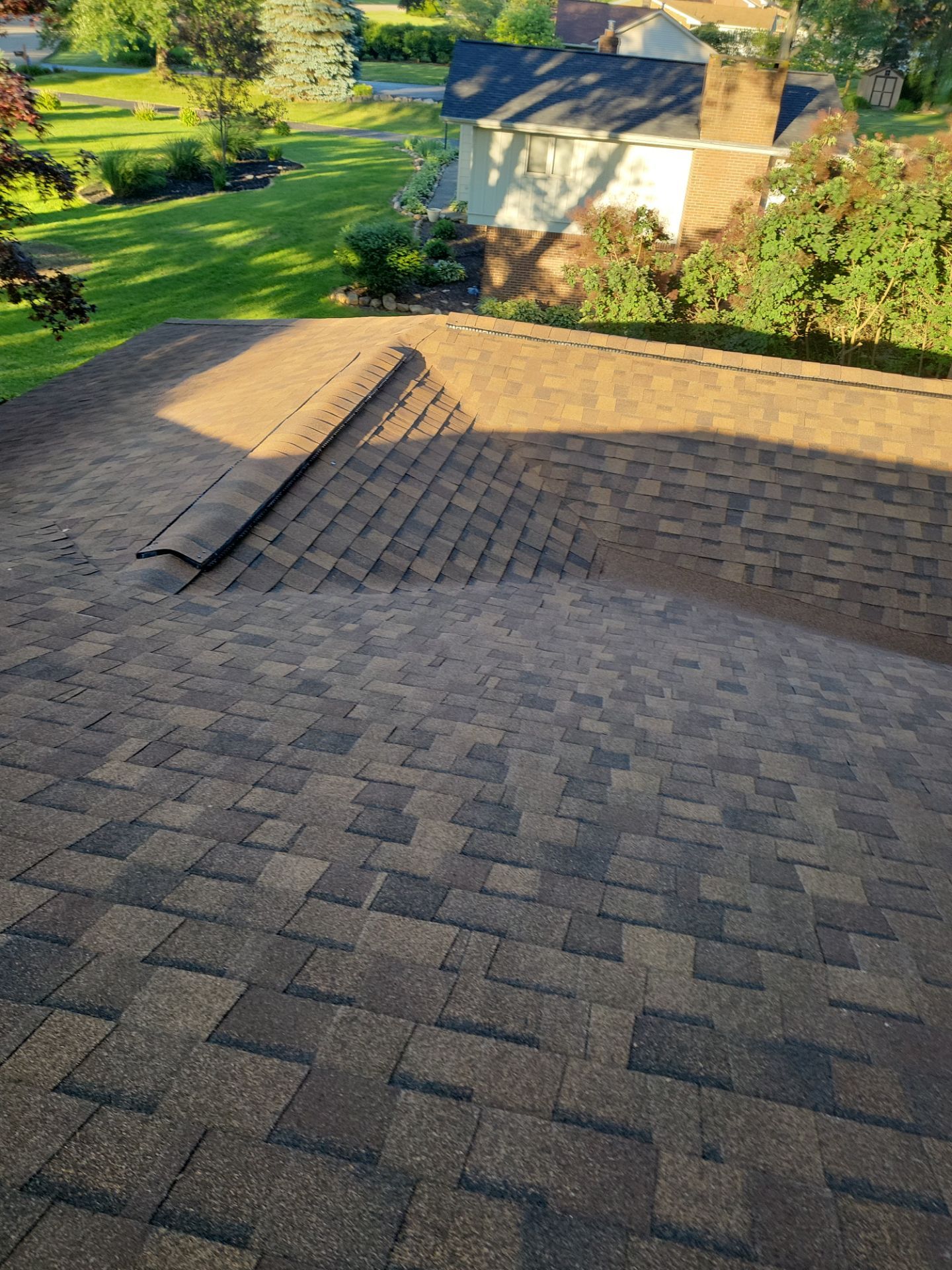 Atlas Pinnacle, Color, Burnt Hickory, Drip Edge, Color, Royal Brown by Eagle Eye Roofing