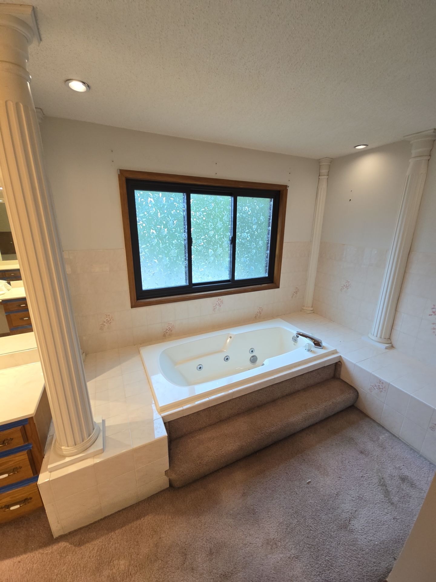 Full bathroom remodel, all new except vanities by The Shower Company