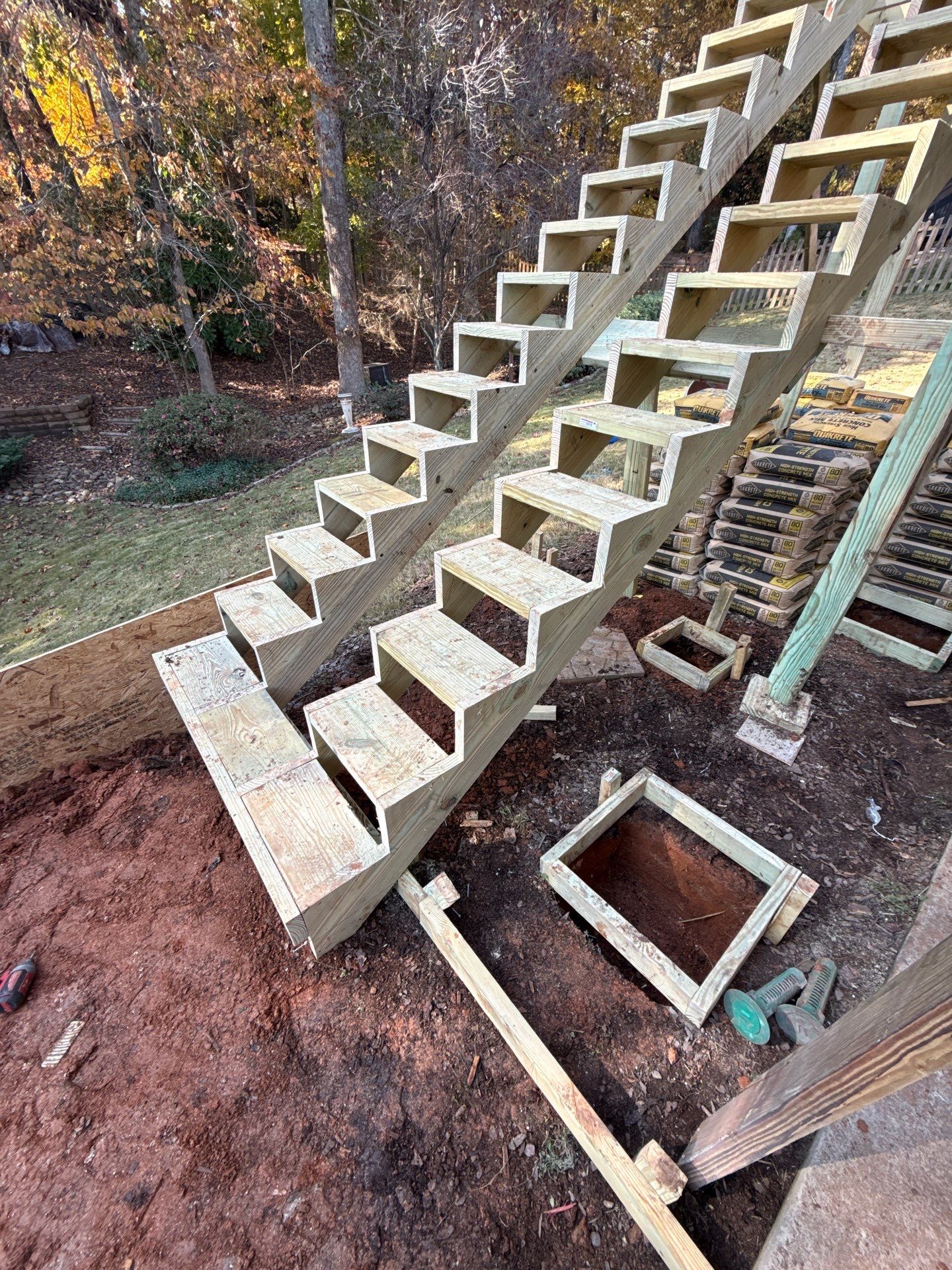Multi-Level Deck Replacement With Custom Pergola In Woodstock by Swift Home Renovations 