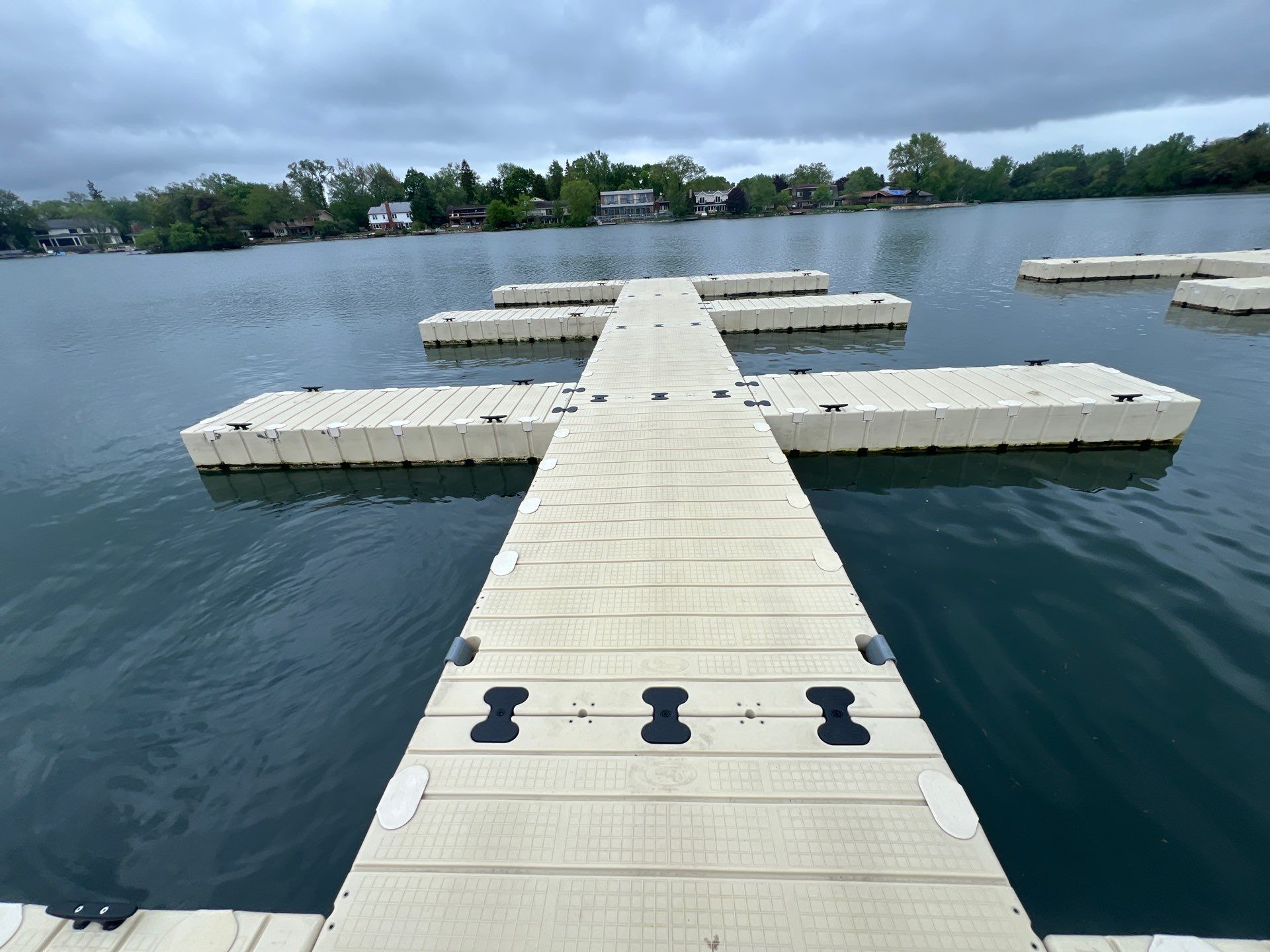 Power washing of floating dock by Northern Power Washing LLC.