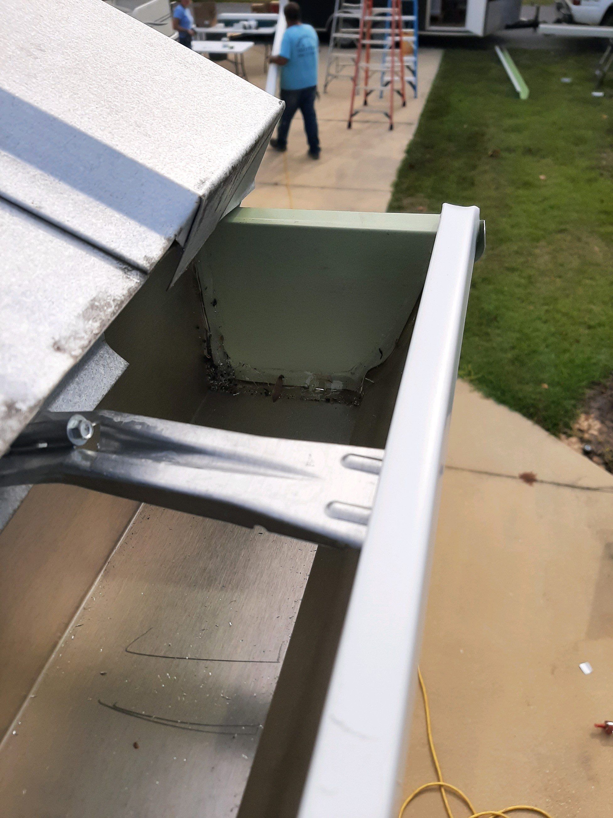 Seamless Gutter Installation using White K-Style Gutters by Gutter Professors