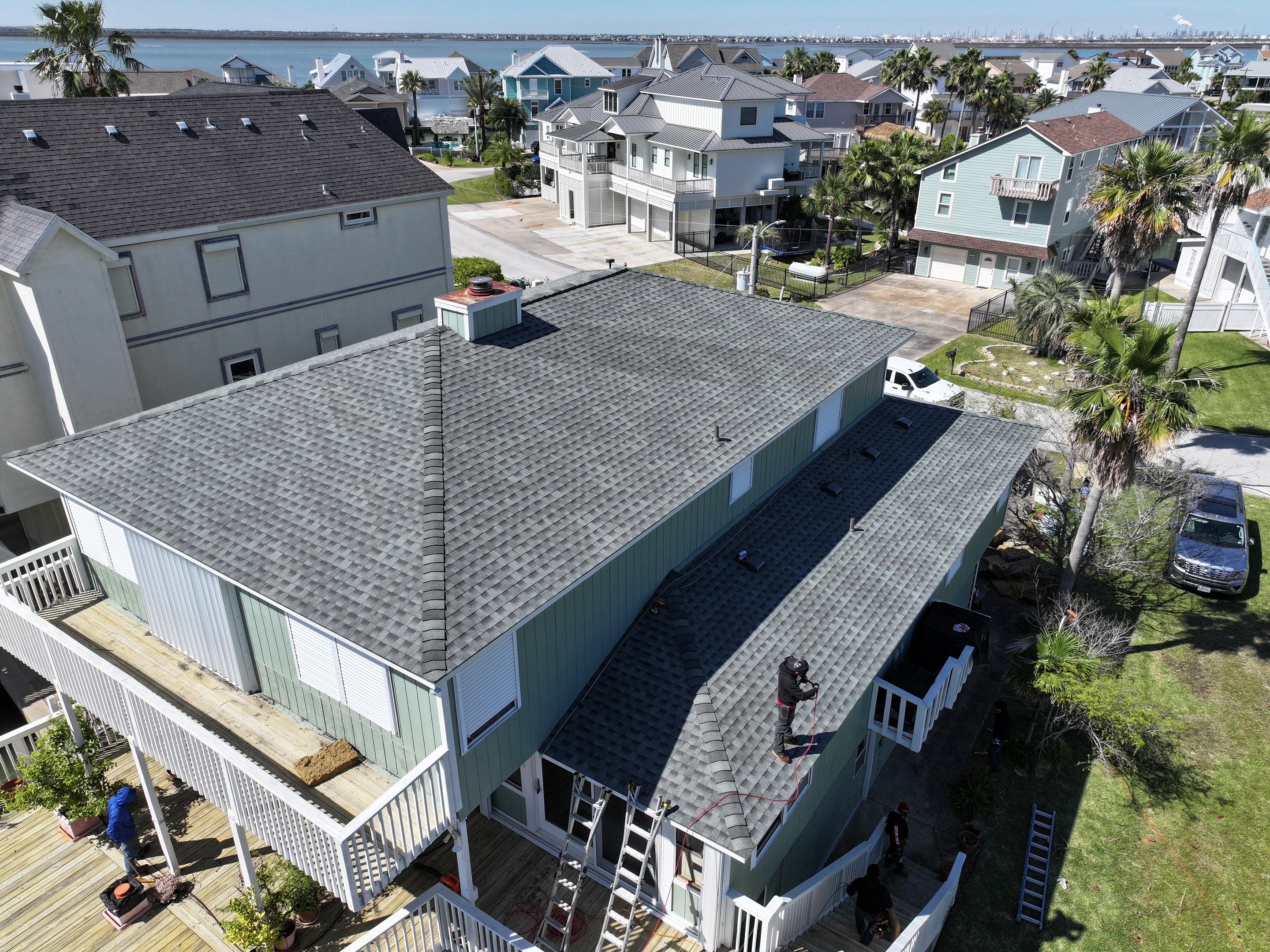 Residential Roof Replacement using GAF HDZ SLATE by Elite Roofing LLC