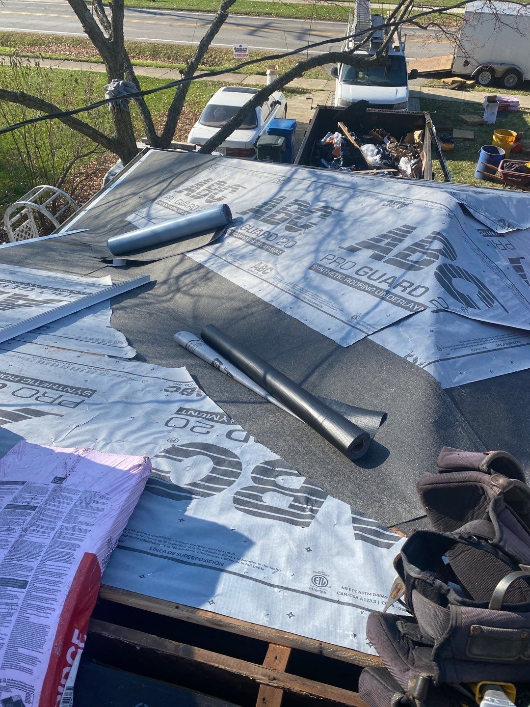Residential Roofing Installation using Ownens Corning Duration Brownwood by Absolute Roofing and Construction