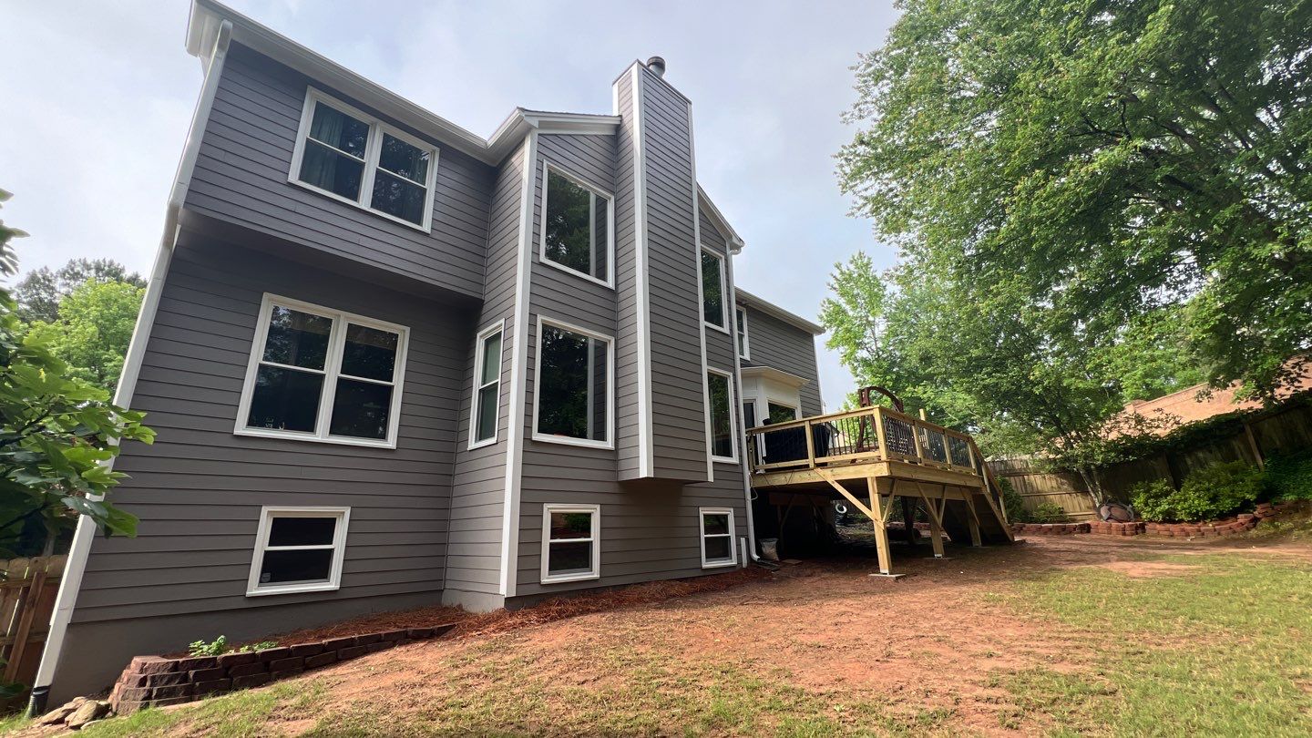 Full Exterior Siding Replacement and Custom Deck in Johns Creek by Swift Home Renovations 