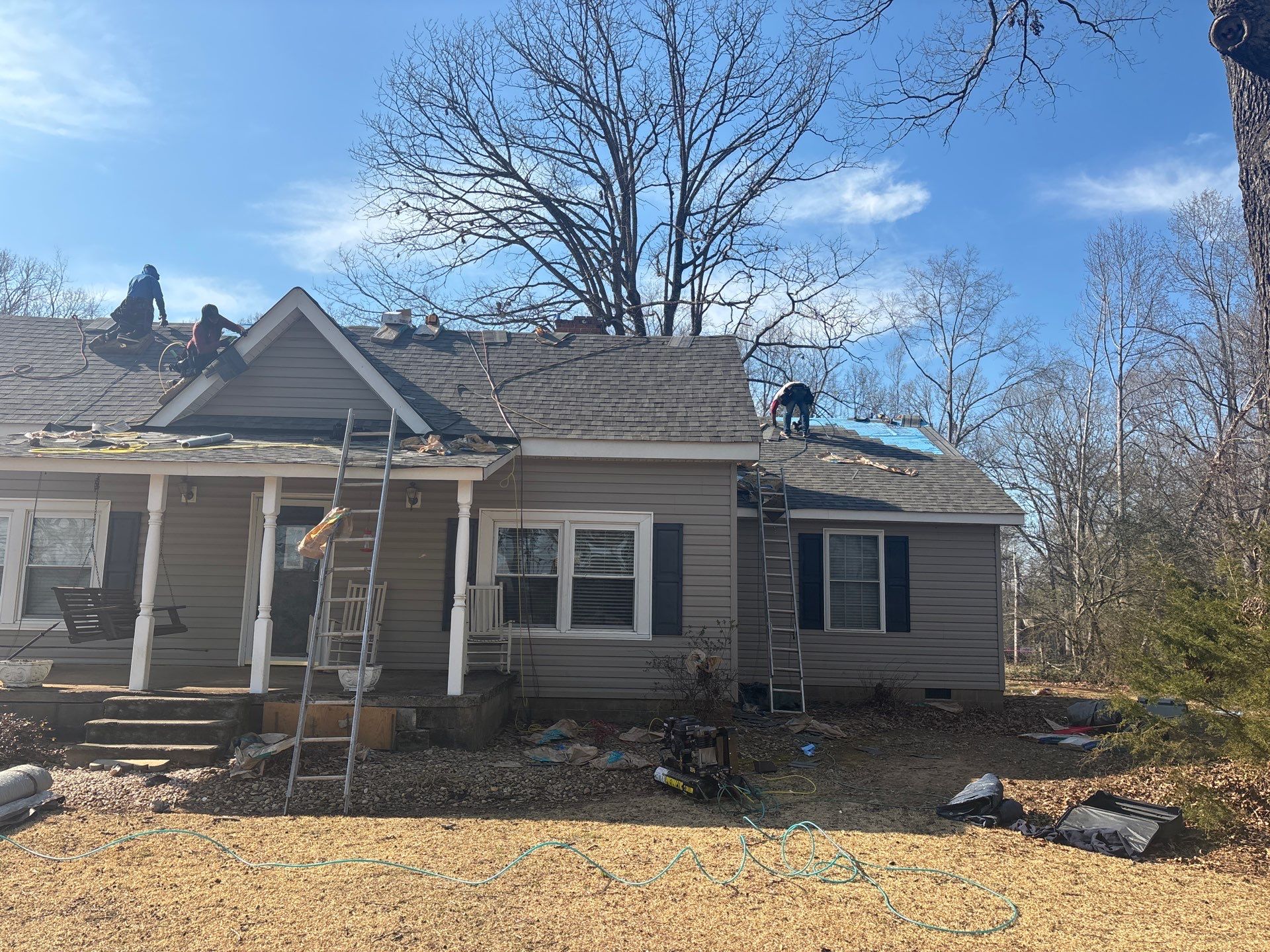 Landmark Asphalt Shingle Roof Replacement and Decking Repair in Belton by Roofers LLC